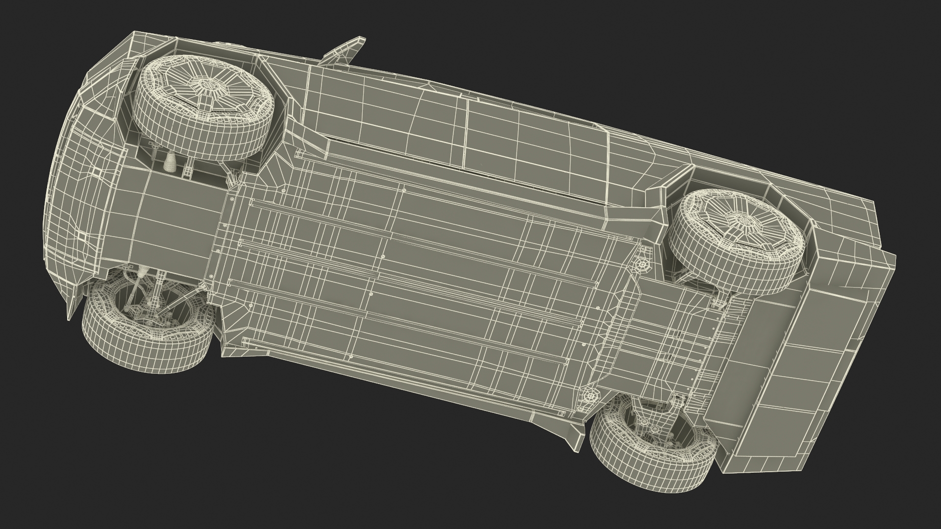 Futuristic Electric Truck Tesla 2024 Silver Lights On Rigged for Maya 3D model