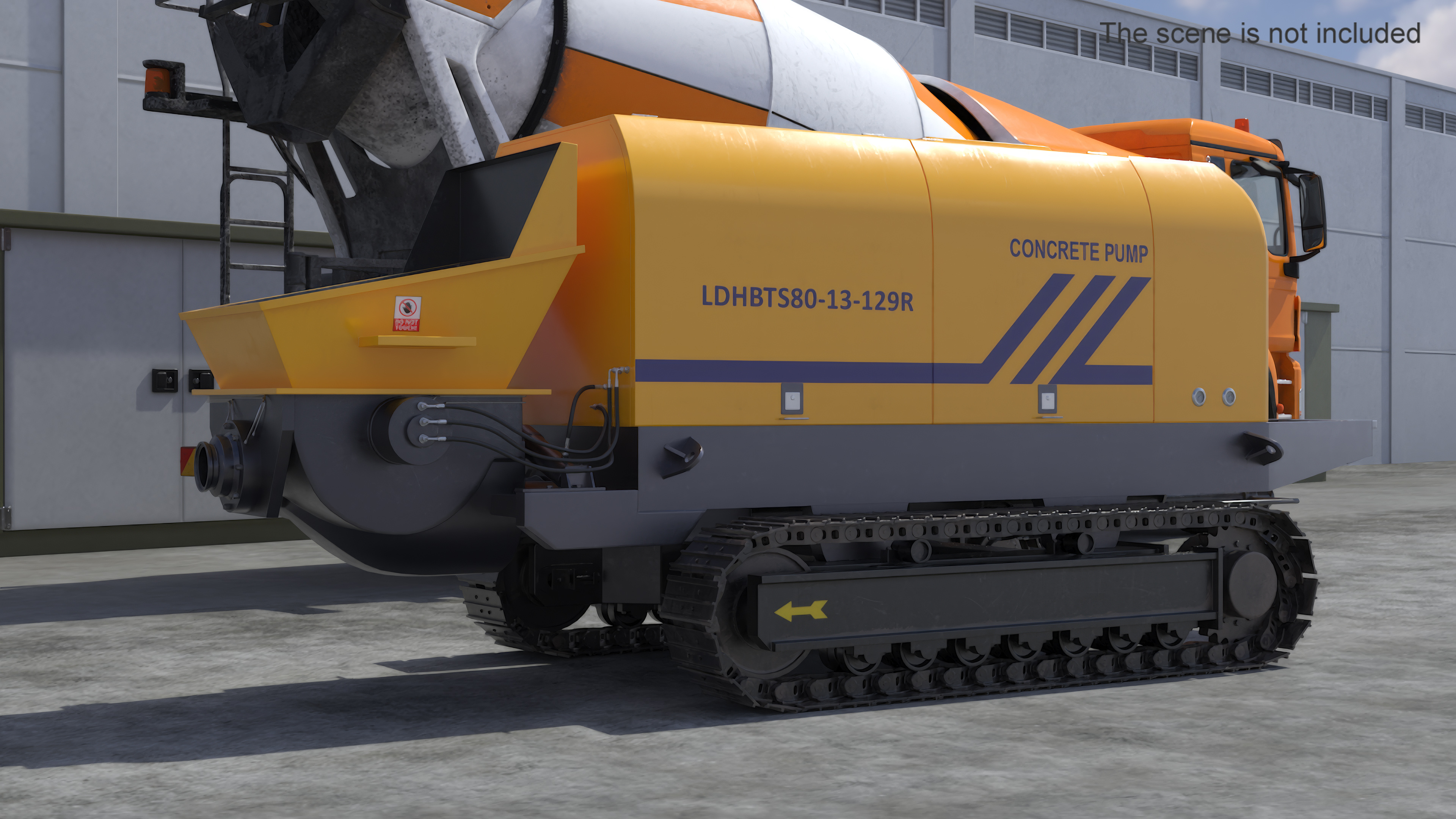 Portable Concrete Pump Model LDHBTS80 3D