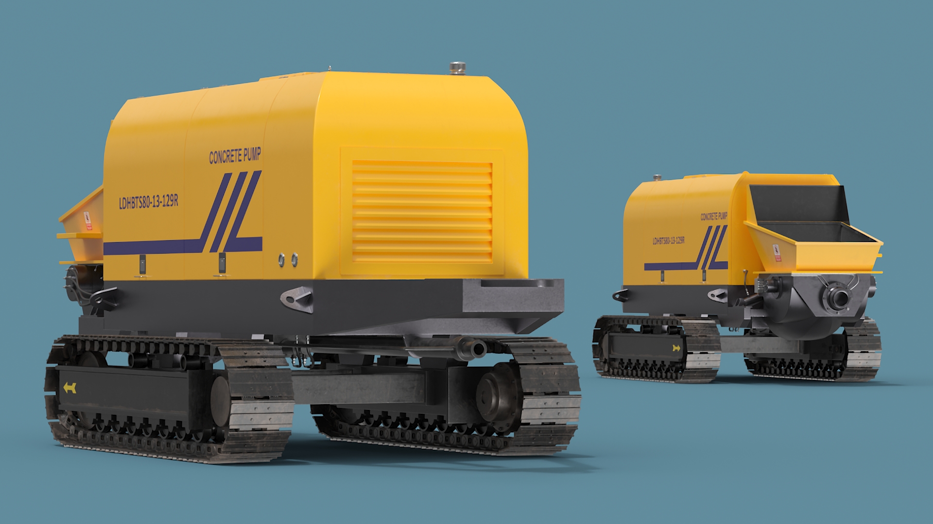 Portable Concrete Pump Model LDHBTS80 3D