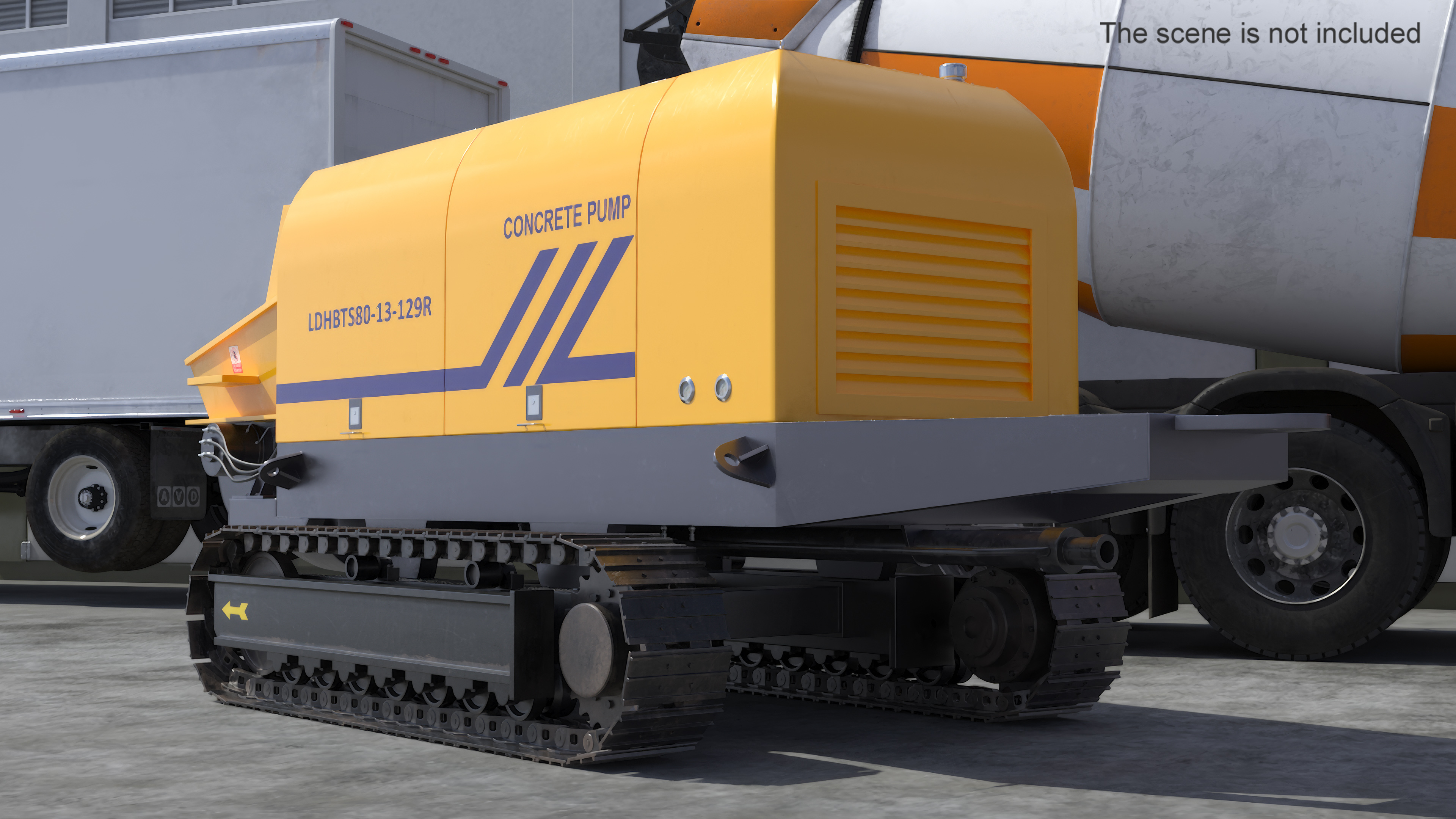 Portable Concrete Pump Model LDHBTS80 3D