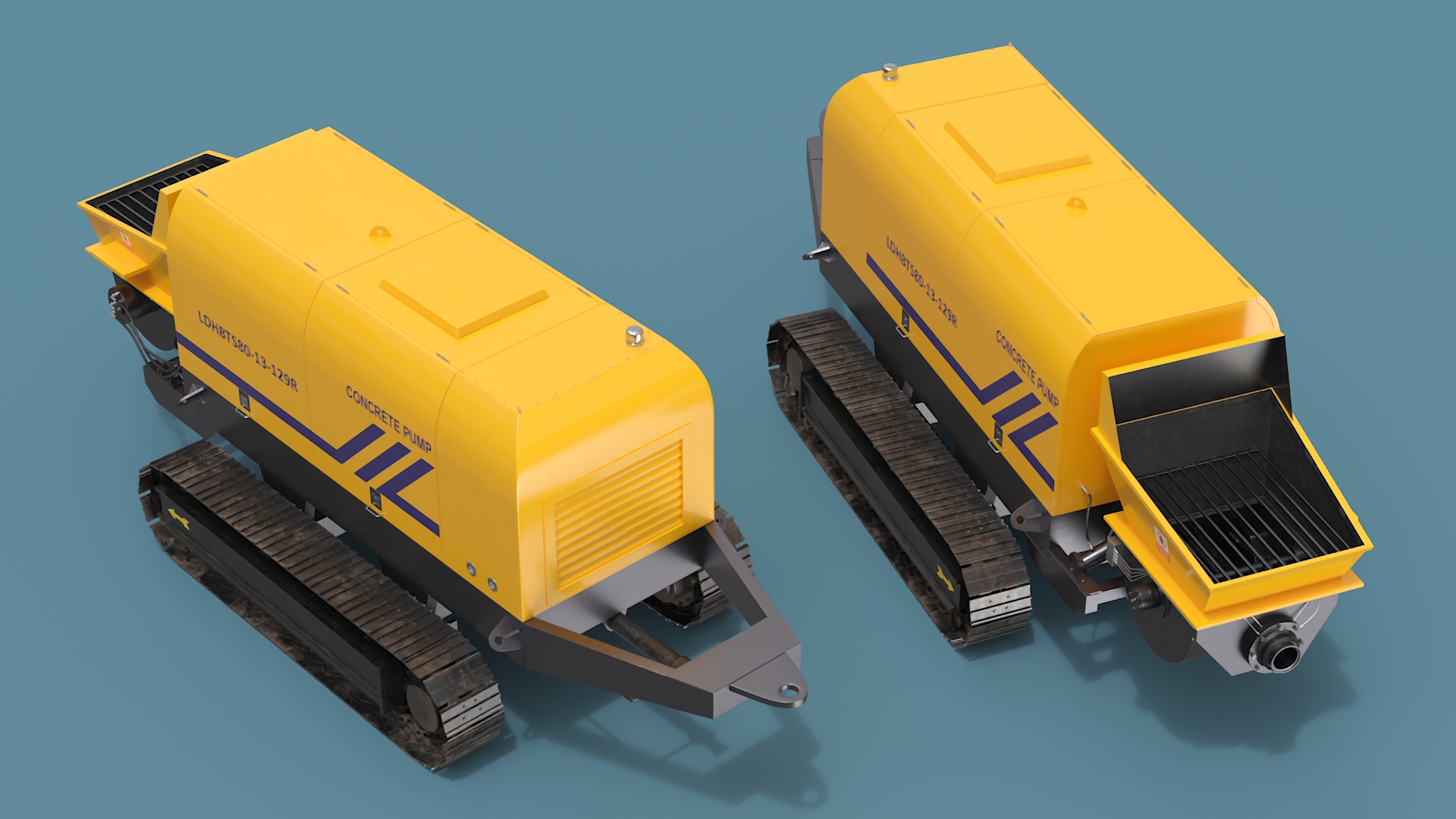 Portable Concrete Pump Model LDHBTS80 3D