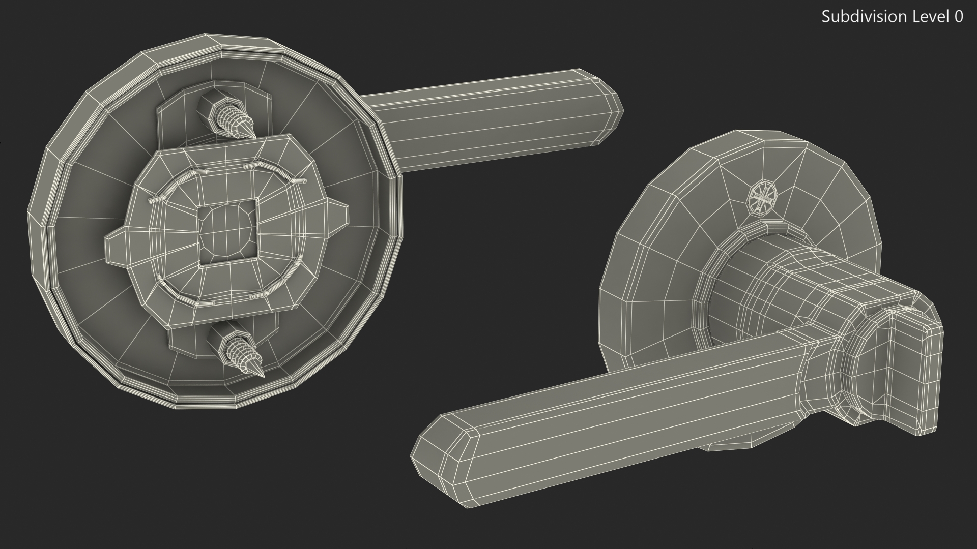 Black Door Handle 3D