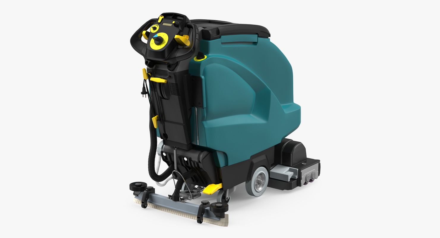 3D Industrial Floor Cleaning Machine model