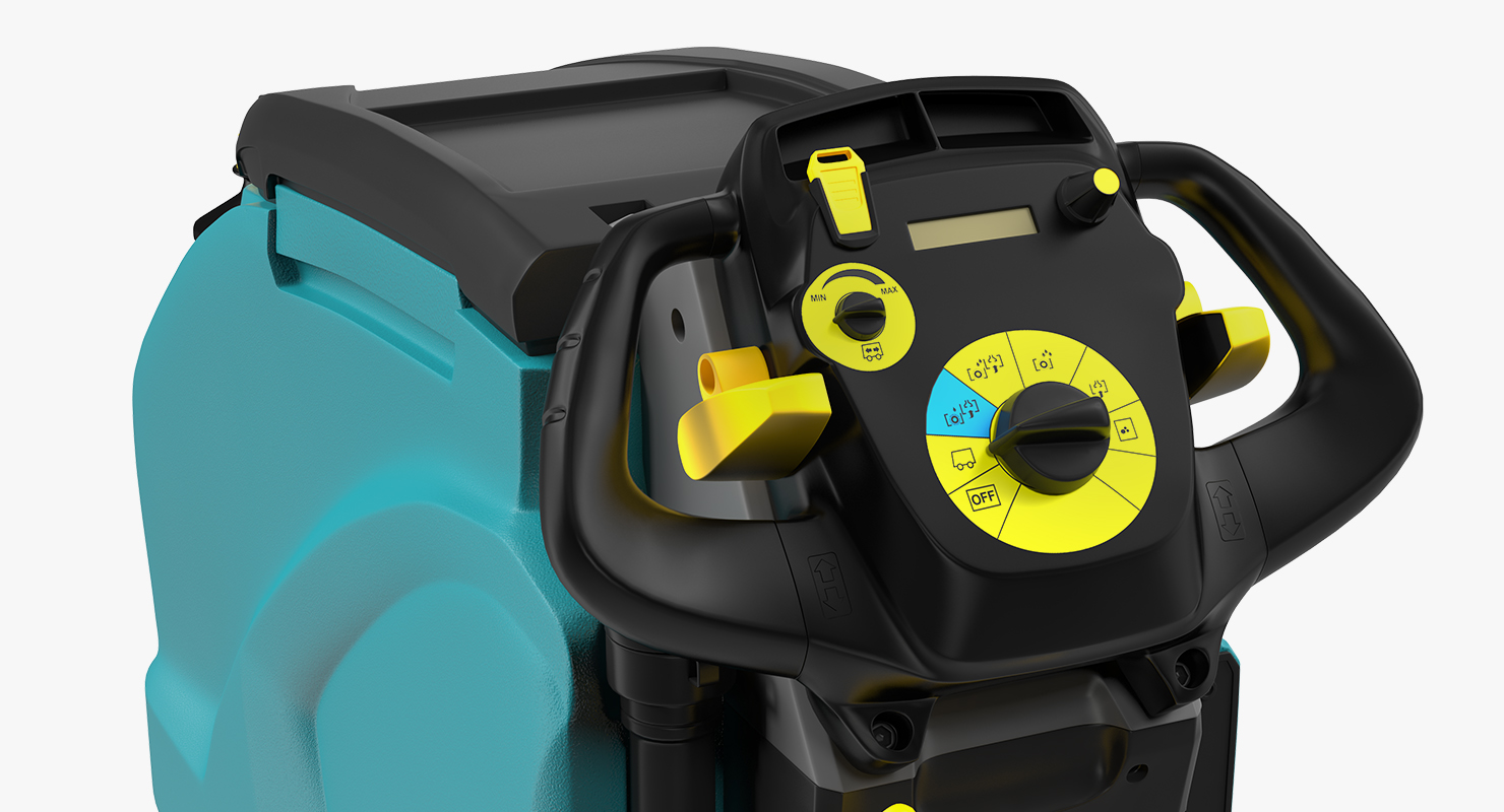 3D Industrial Floor Cleaning Machine model
