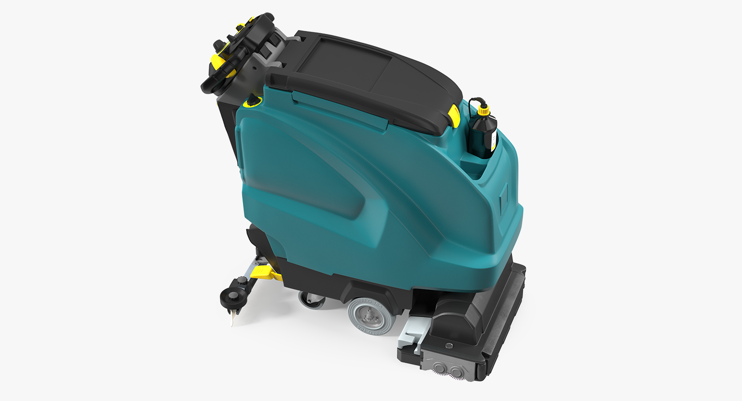 3D Industrial Floor Cleaning Machine model