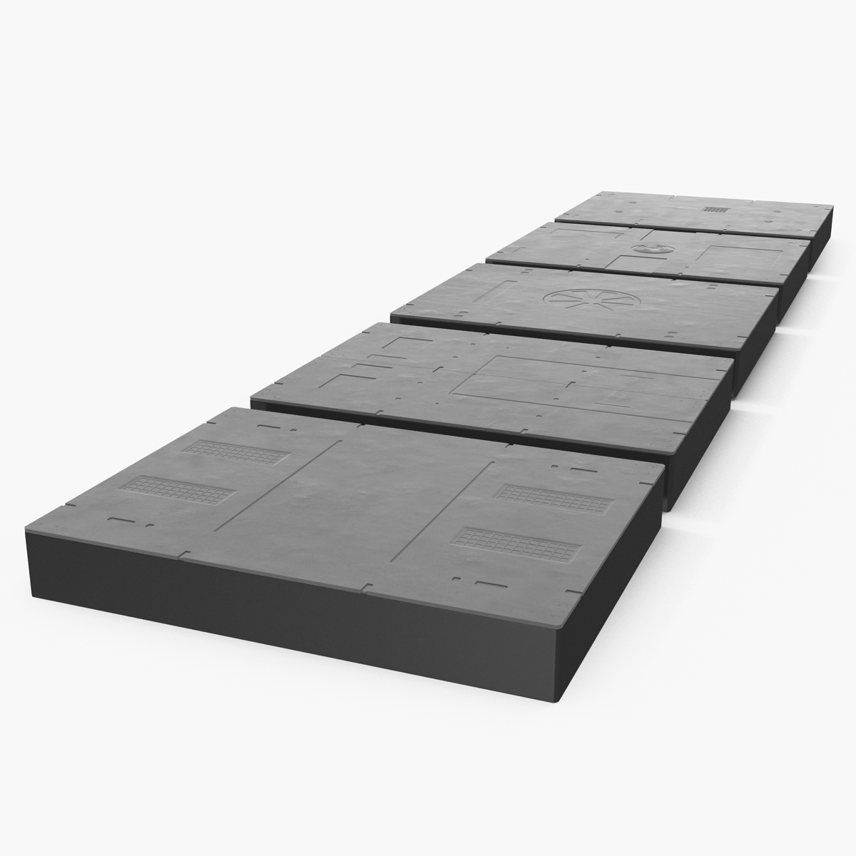 3D model Sci Fi Painted Panels Set