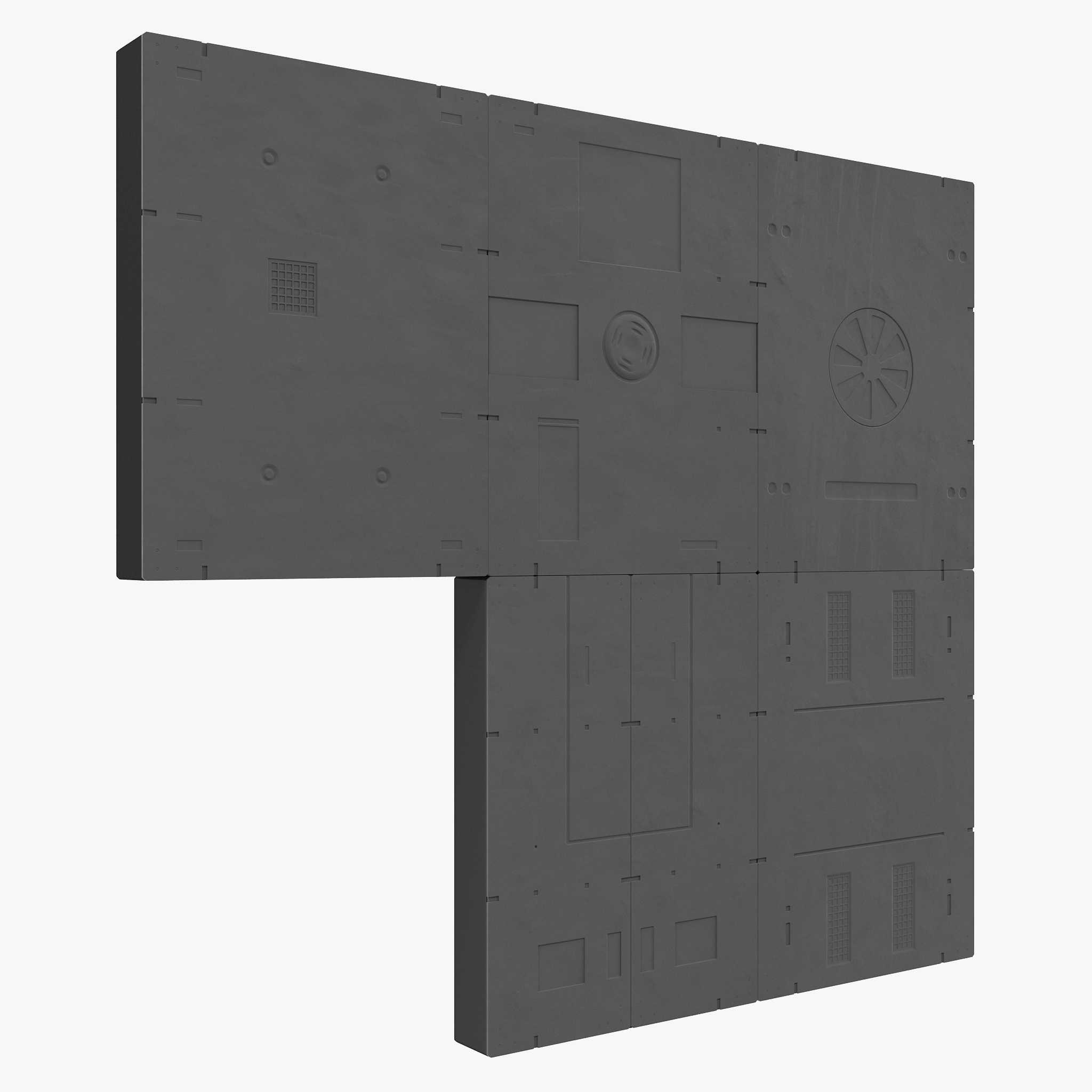 3D model Sci Fi Painted Panels Set