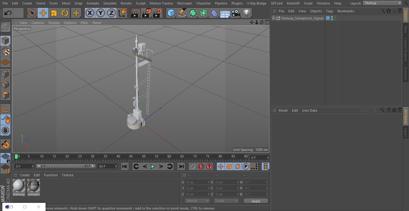 Railway Semaphore Signal 3D model