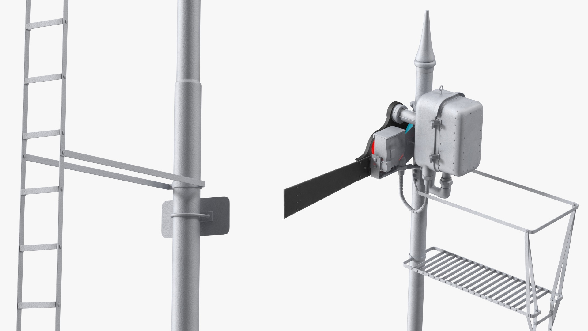 Railway Semaphore Signal 3D model
