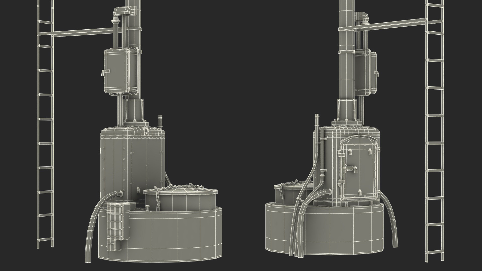 Railway Semaphore Signal 3D model