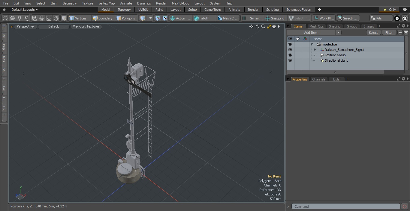 Railway Semaphore Signal 3D model