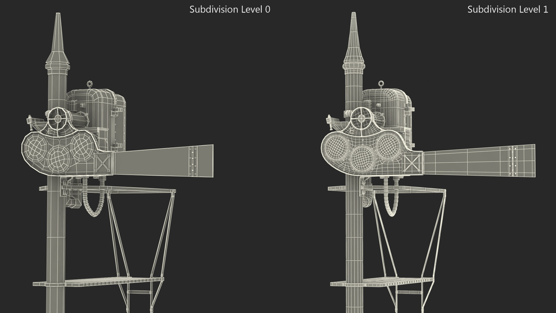 Railway Semaphore Signal 3D model