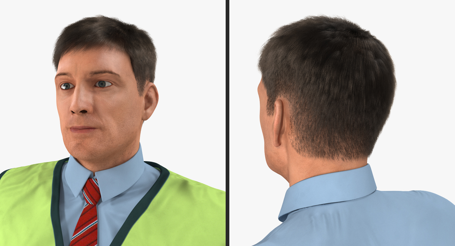 3D Port Engineer Walking Pose