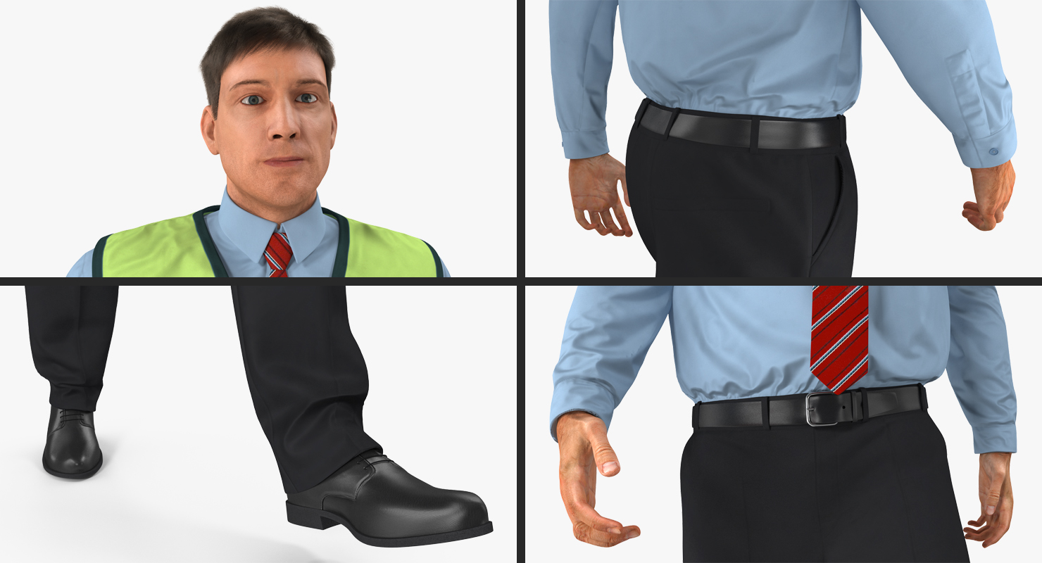3D Port Engineer Walking Pose