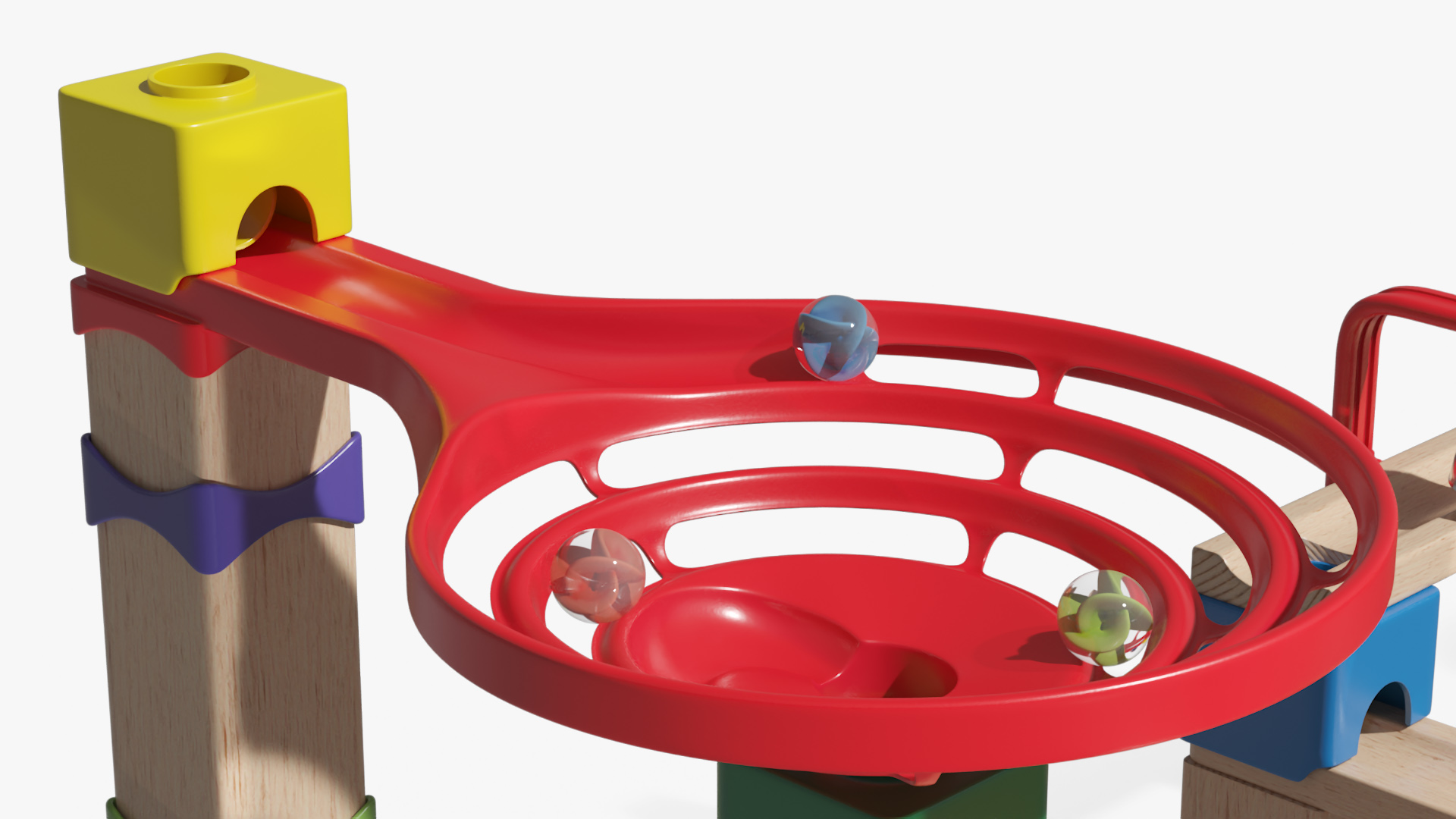 3D model Boy with Wooden Marble Run Toy