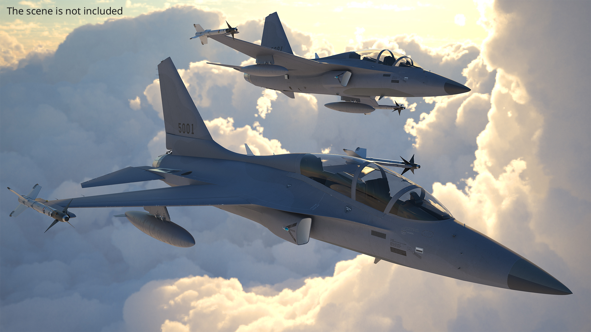 Tactical Strike Aircraft with Air Weapons Rigged - view 7