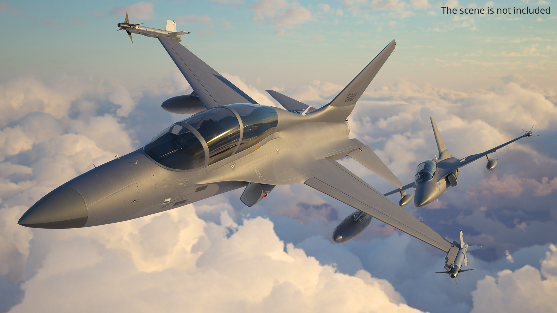 Tactical Strike Aircraft with Air Weapons Rigged - view 8