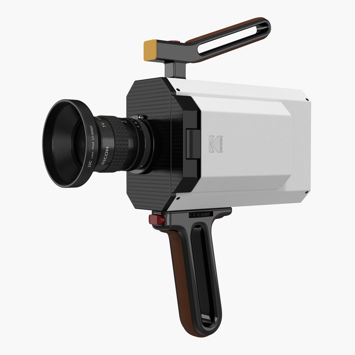 Kodak Super 8 Movie Camera 3D Model, view 3
