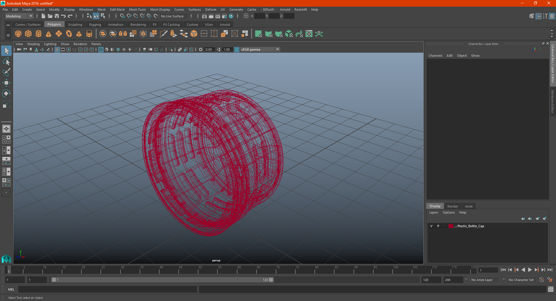 3D Plastic Bottle Cap model