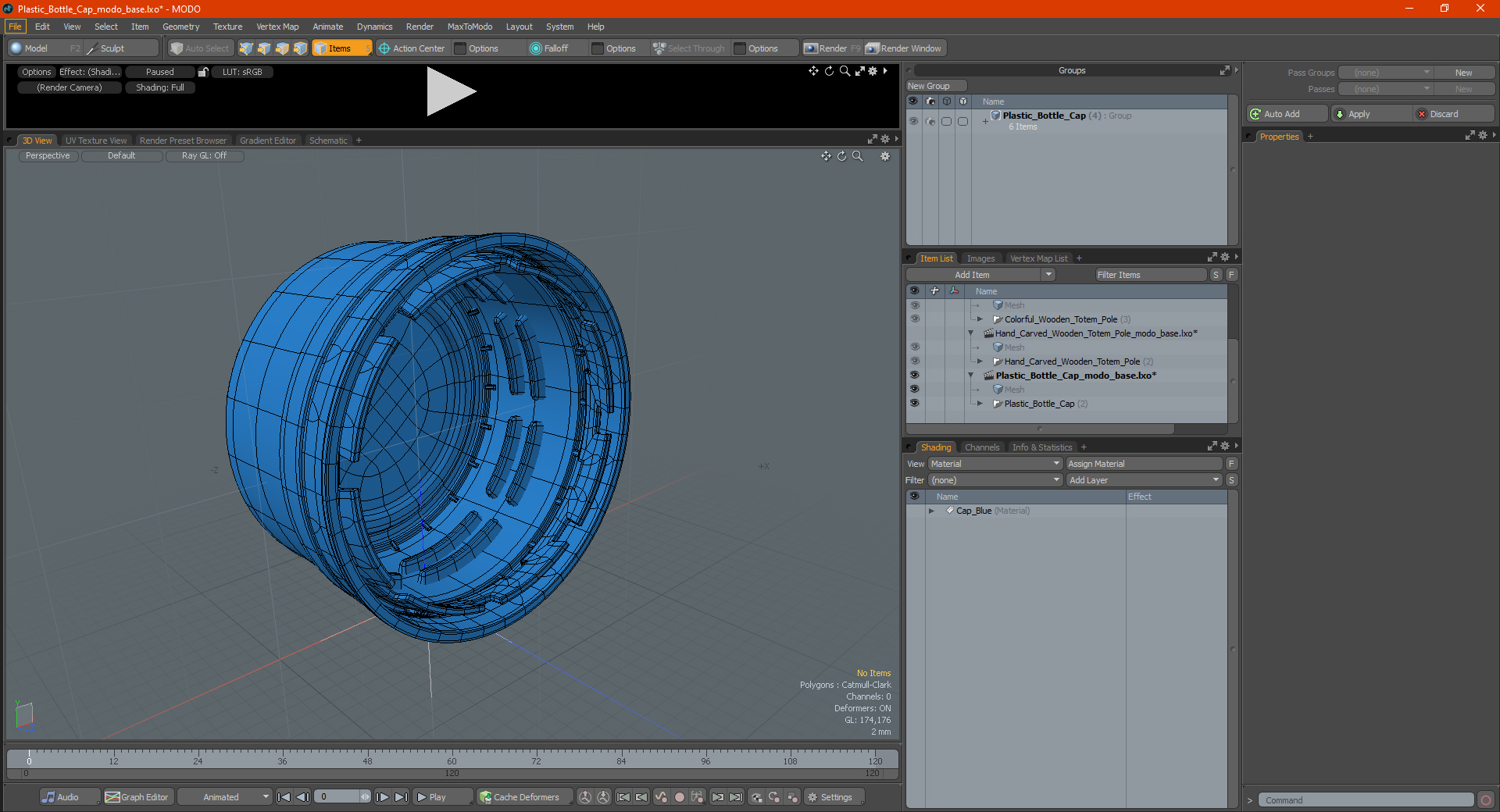 3D Plastic Bottle Cap model