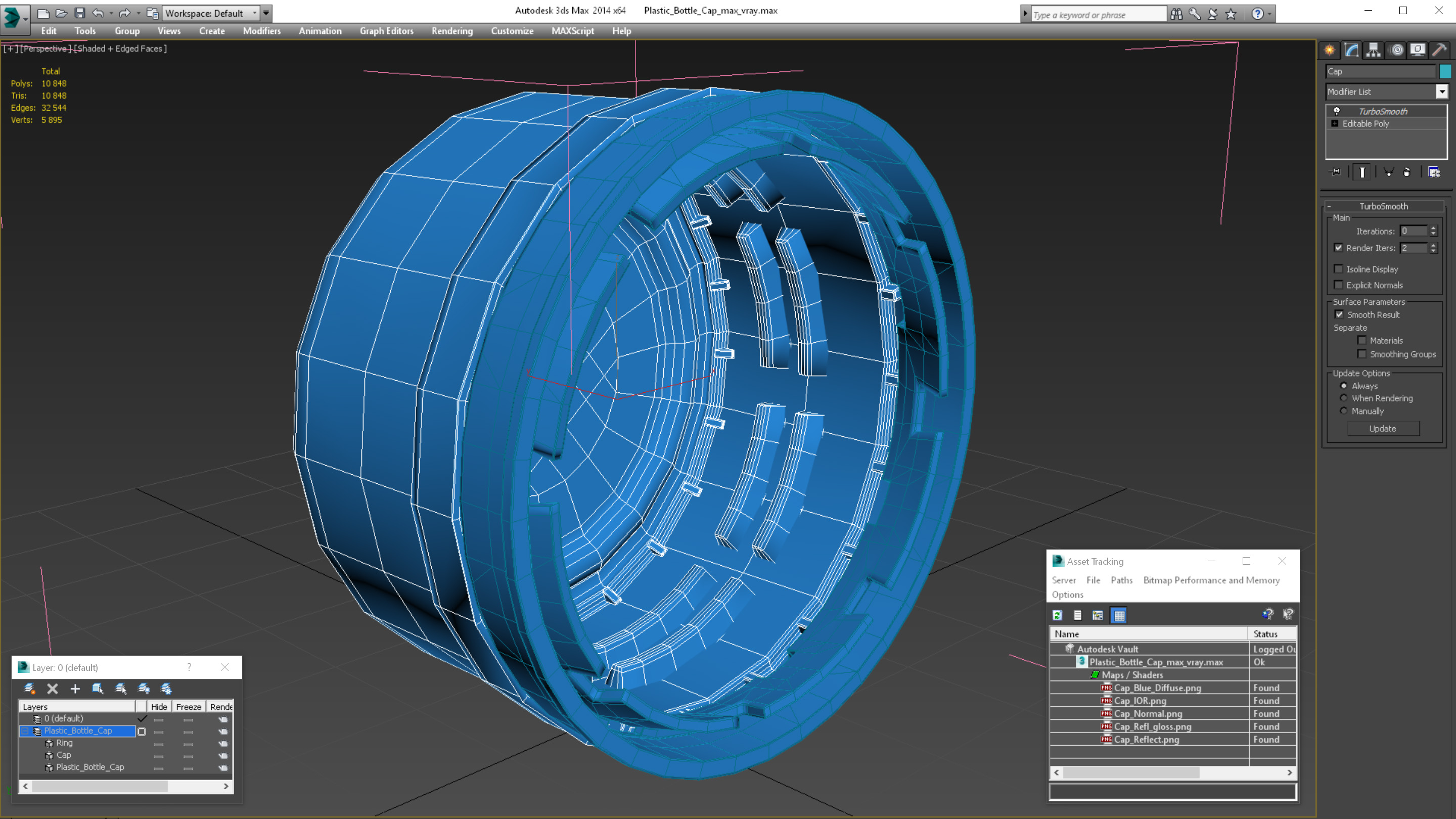 3D Plastic Bottle Cap model