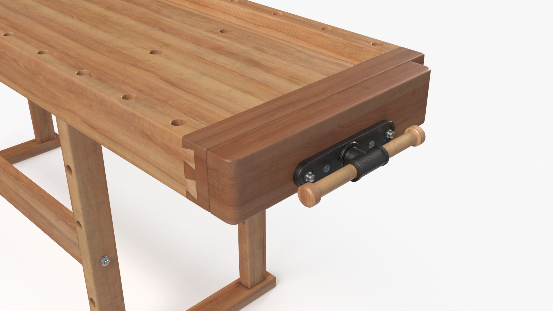 Wood Workbench 3D model