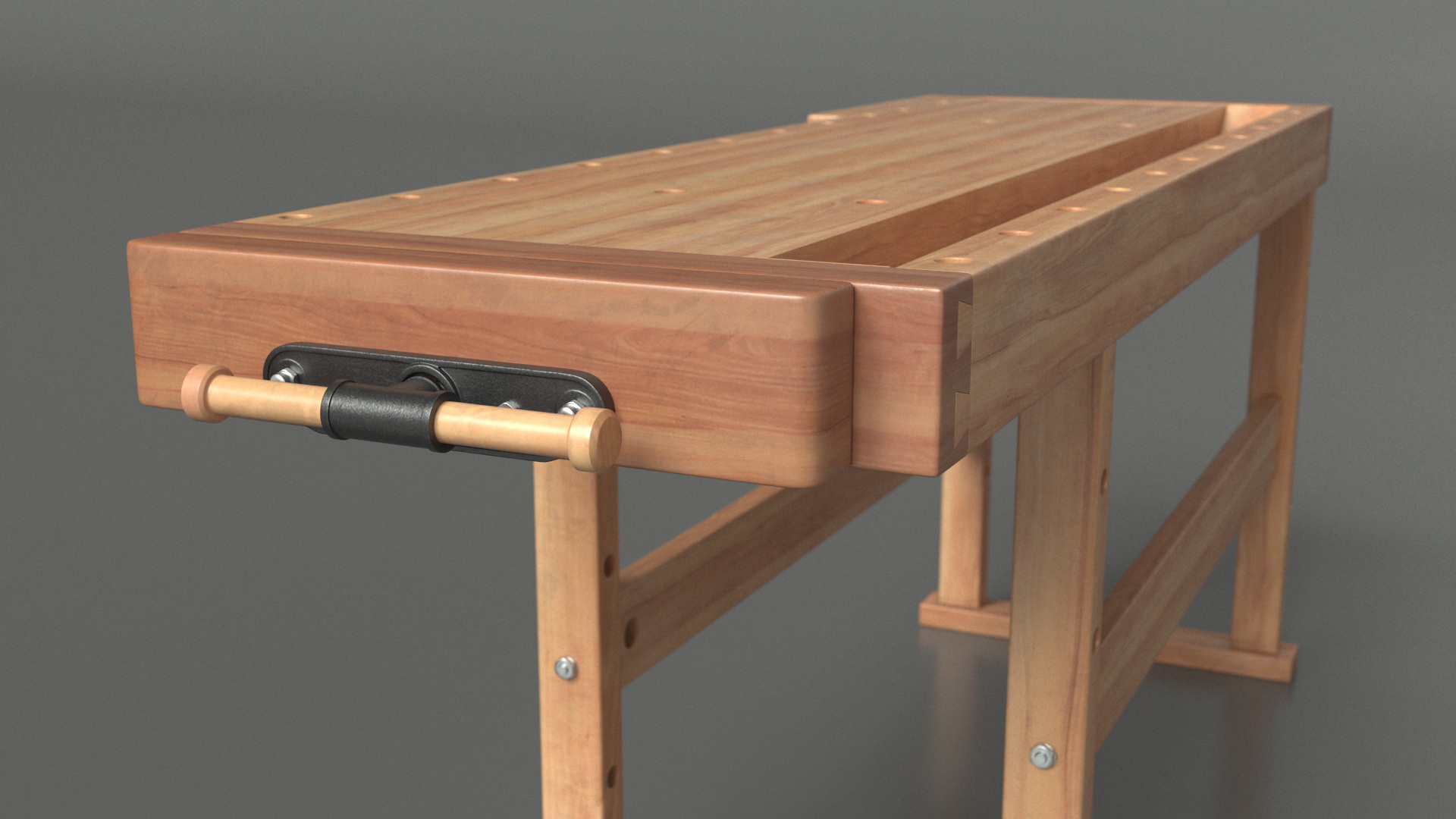 Wood Workbench 3D model