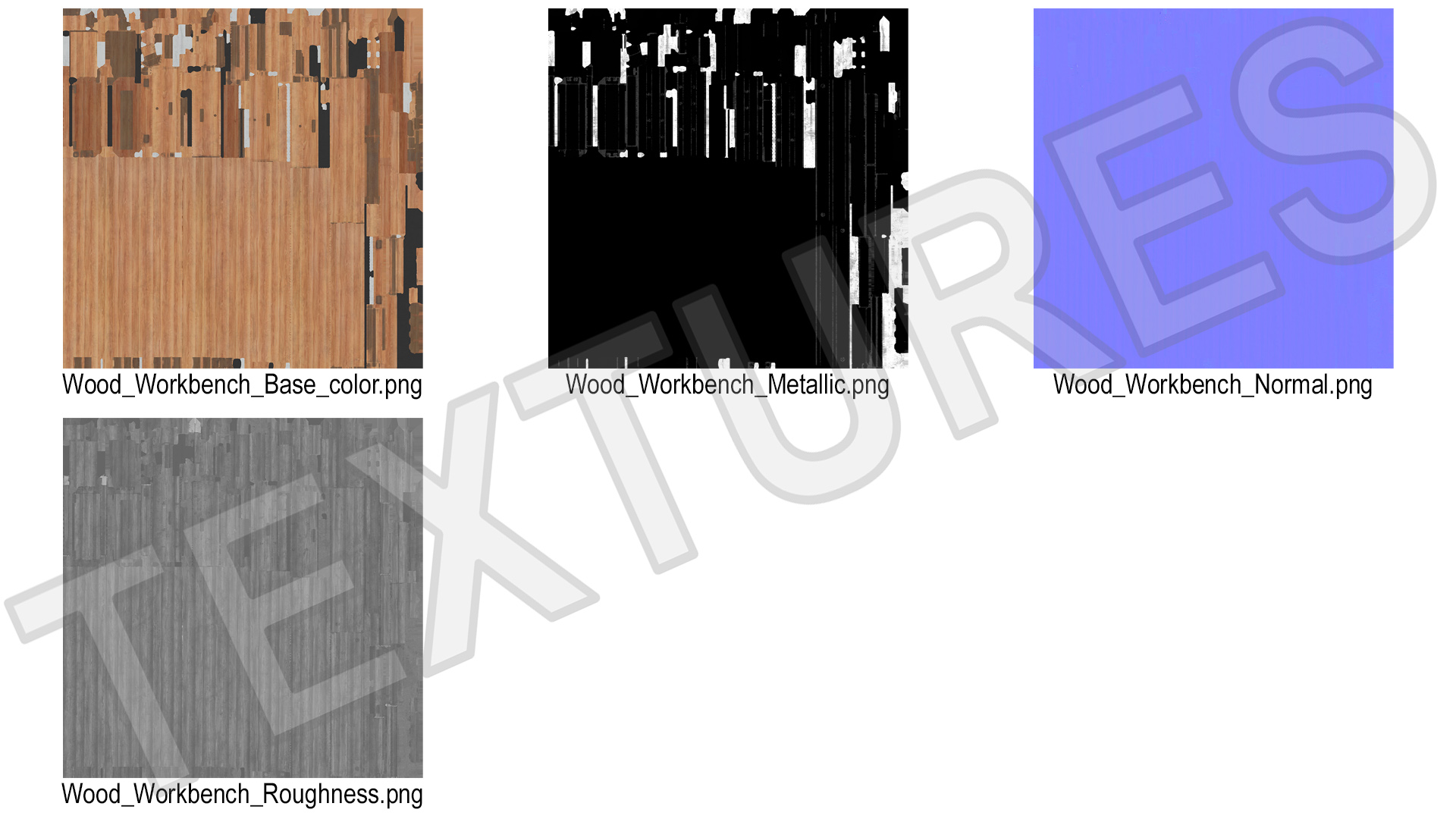 Wood Workbench 3D model