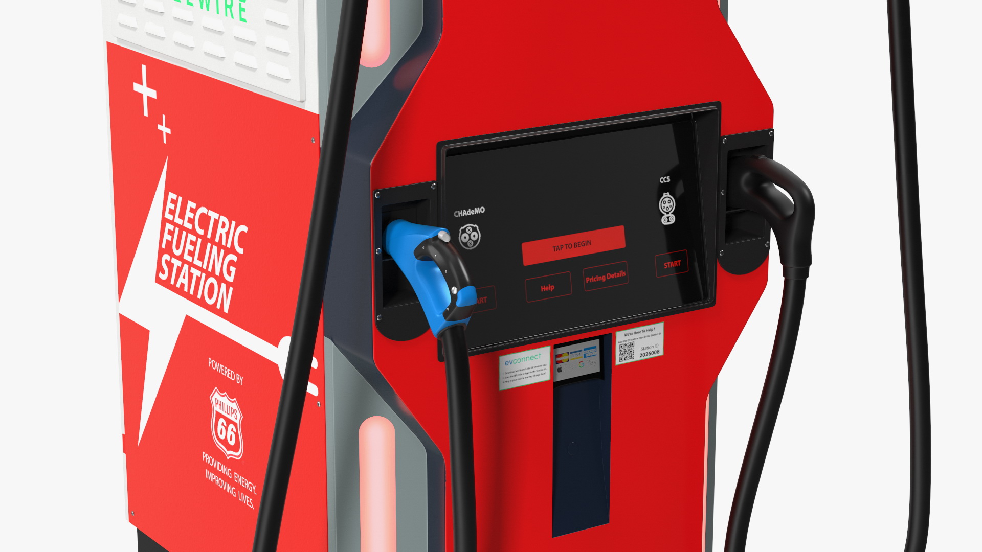 3D model Freewire Ultrafast EV Boost Charger 200 Red Rigged