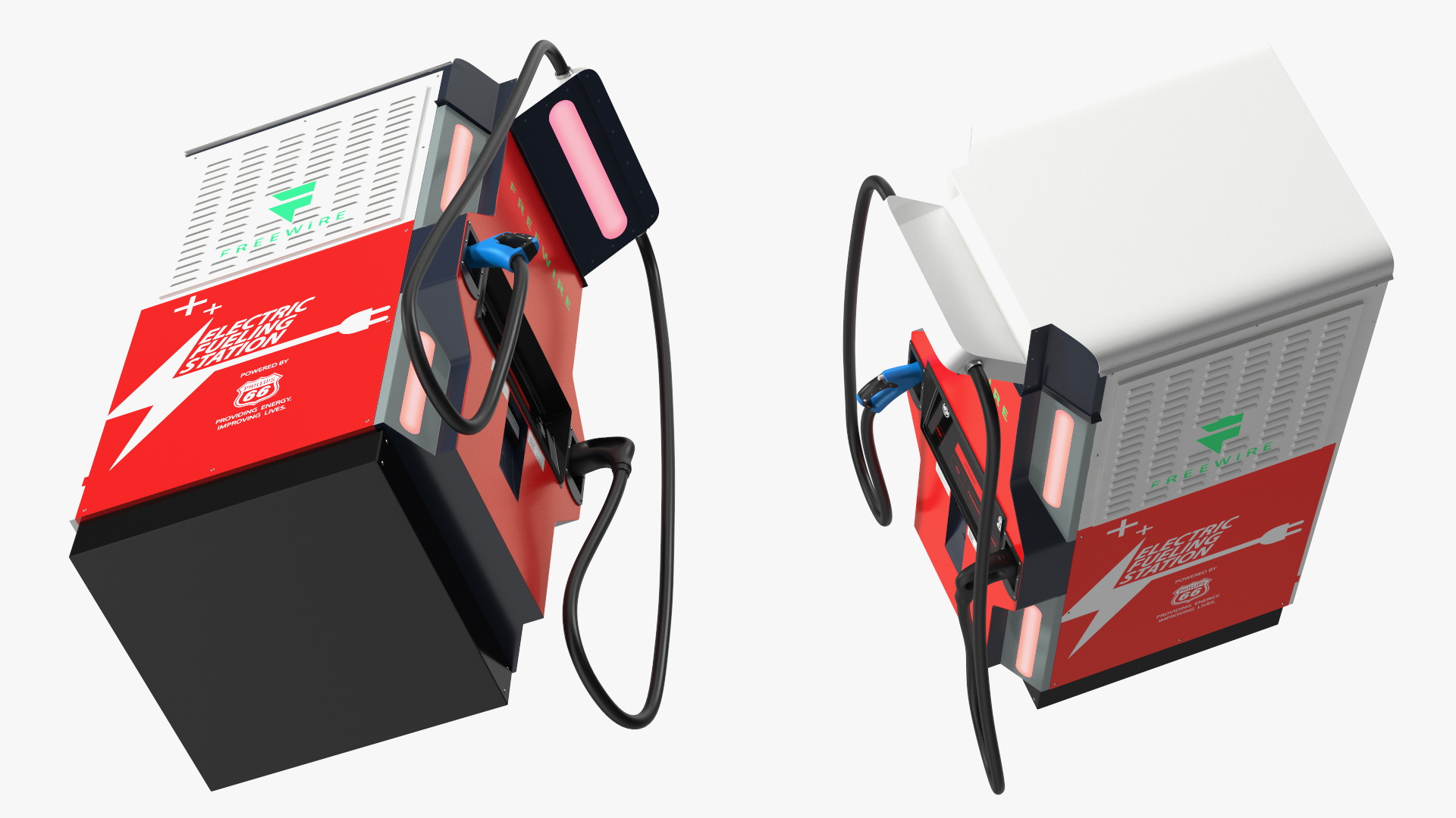 3D model Freewire Ultrafast EV Boost Charger 200 Red Rigged