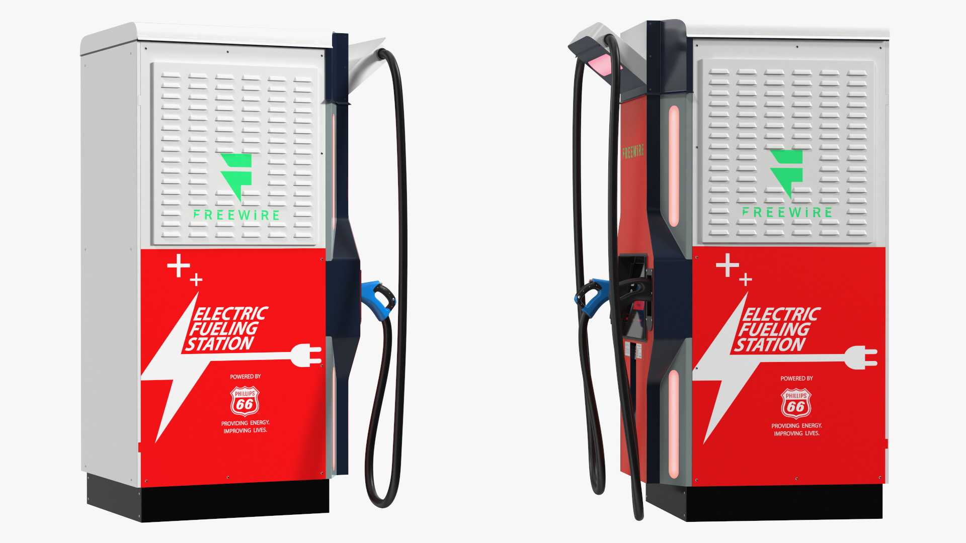 3D model Freewire Ultrafast EV Boost Charger 200 Red Rigged