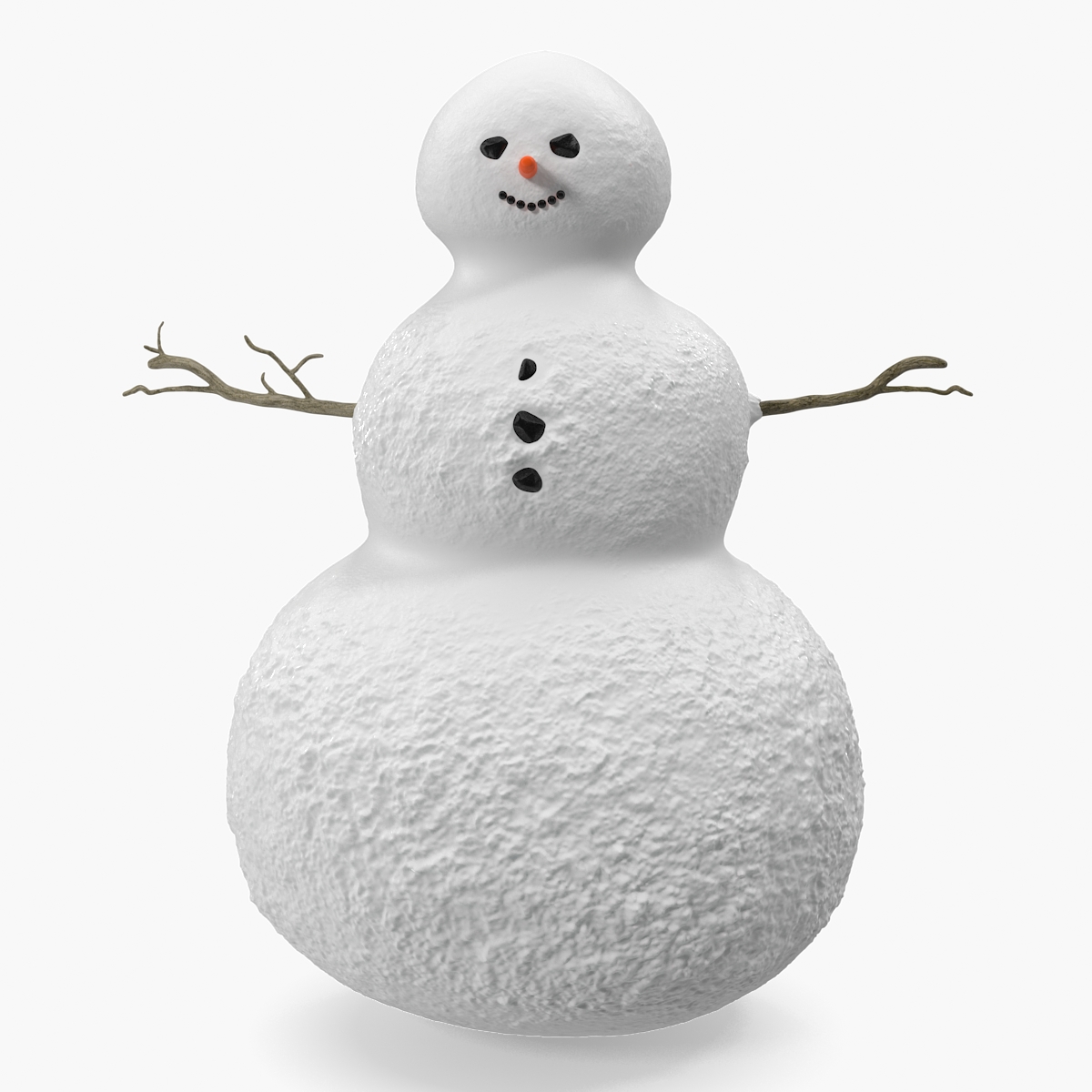 Snowman 3D Model, view 3