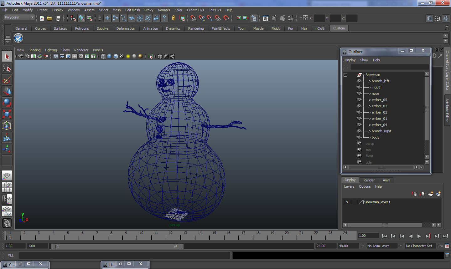 Snowman 3D model