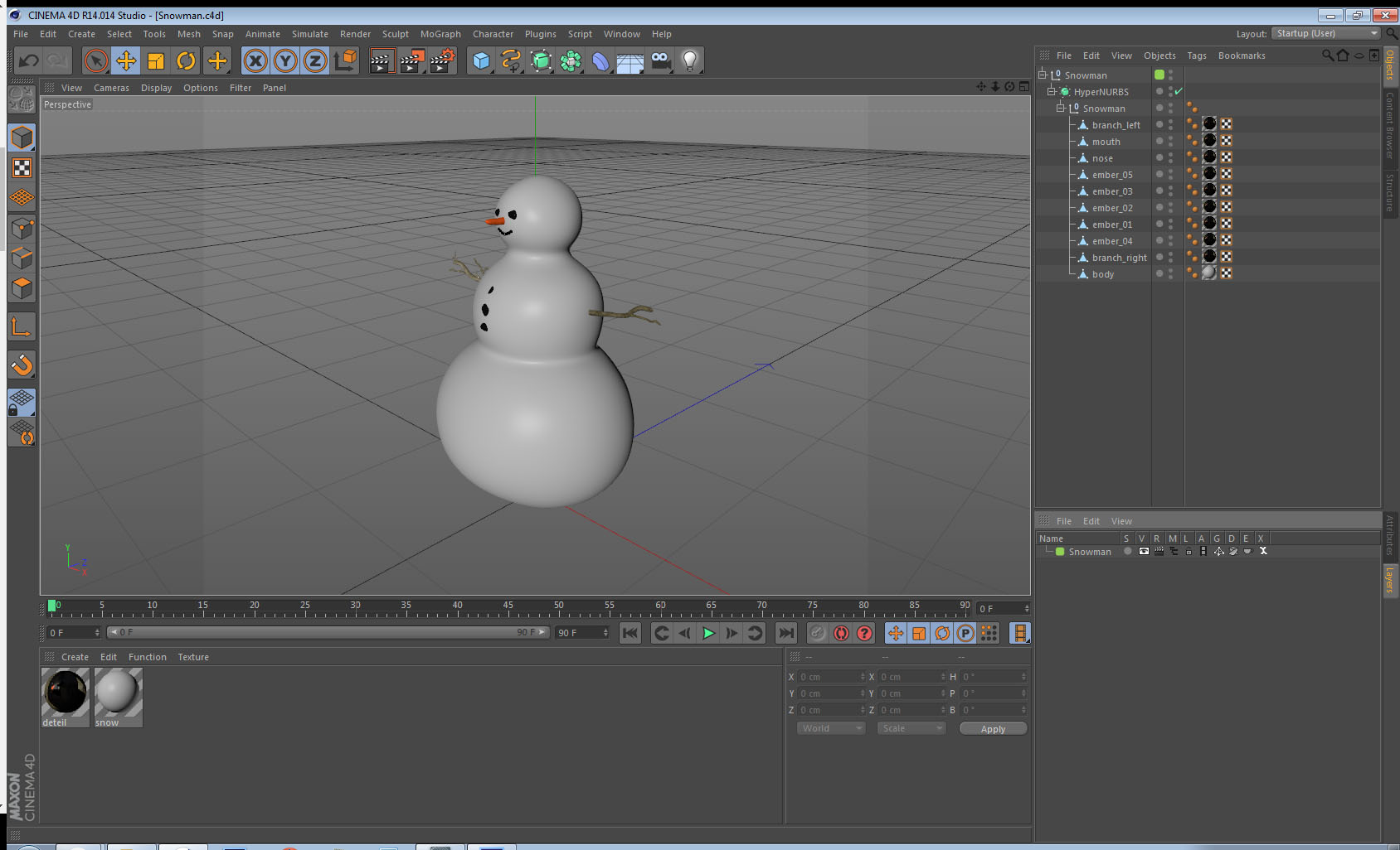 Snowman 3D model