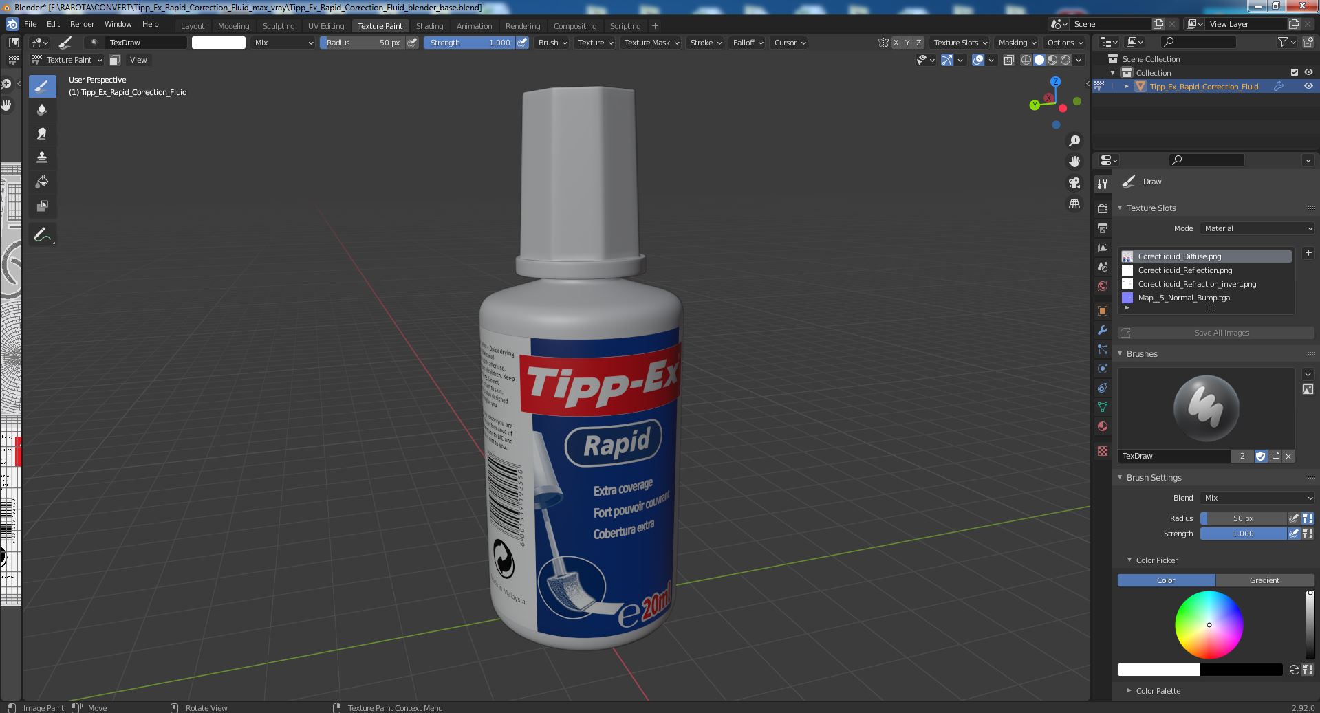3D model Tipp Ex Rapid Correction Fluid
