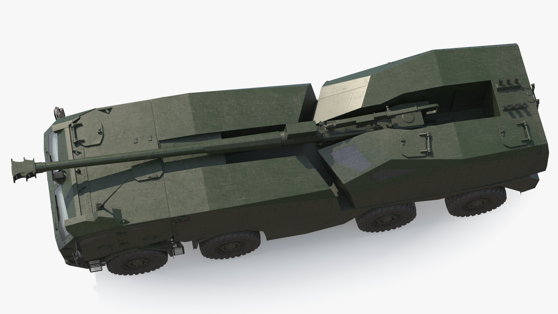 3D Morana Green Dirty Military Howitzer