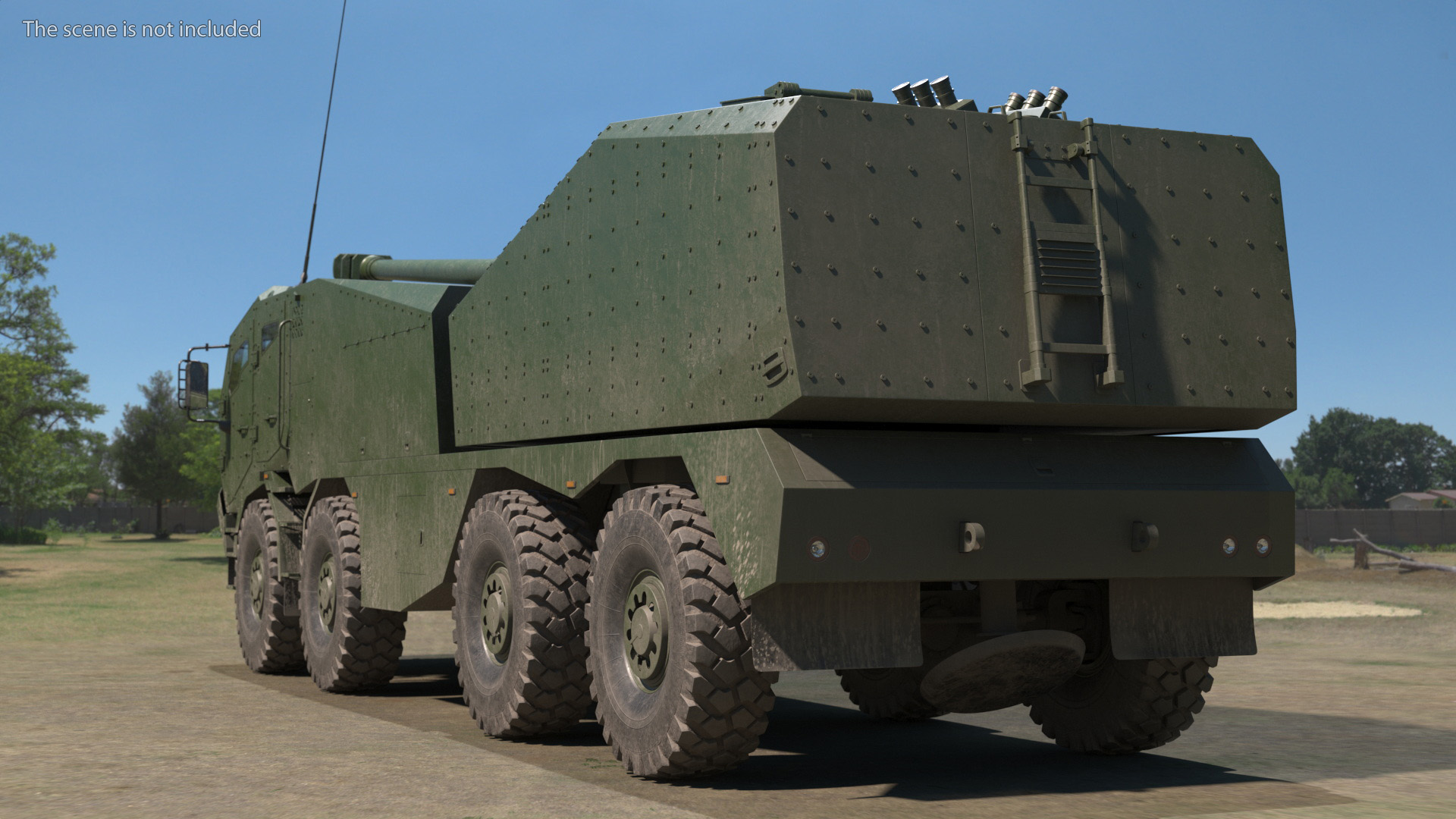 3D Morana Green Dirty Military Howitzer