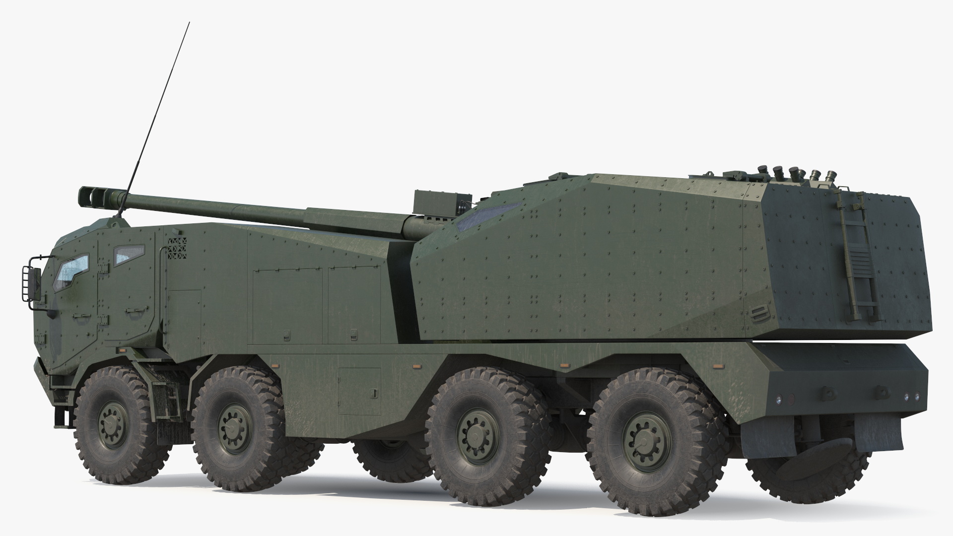 3D Morana Green Dirty Military Howitzer