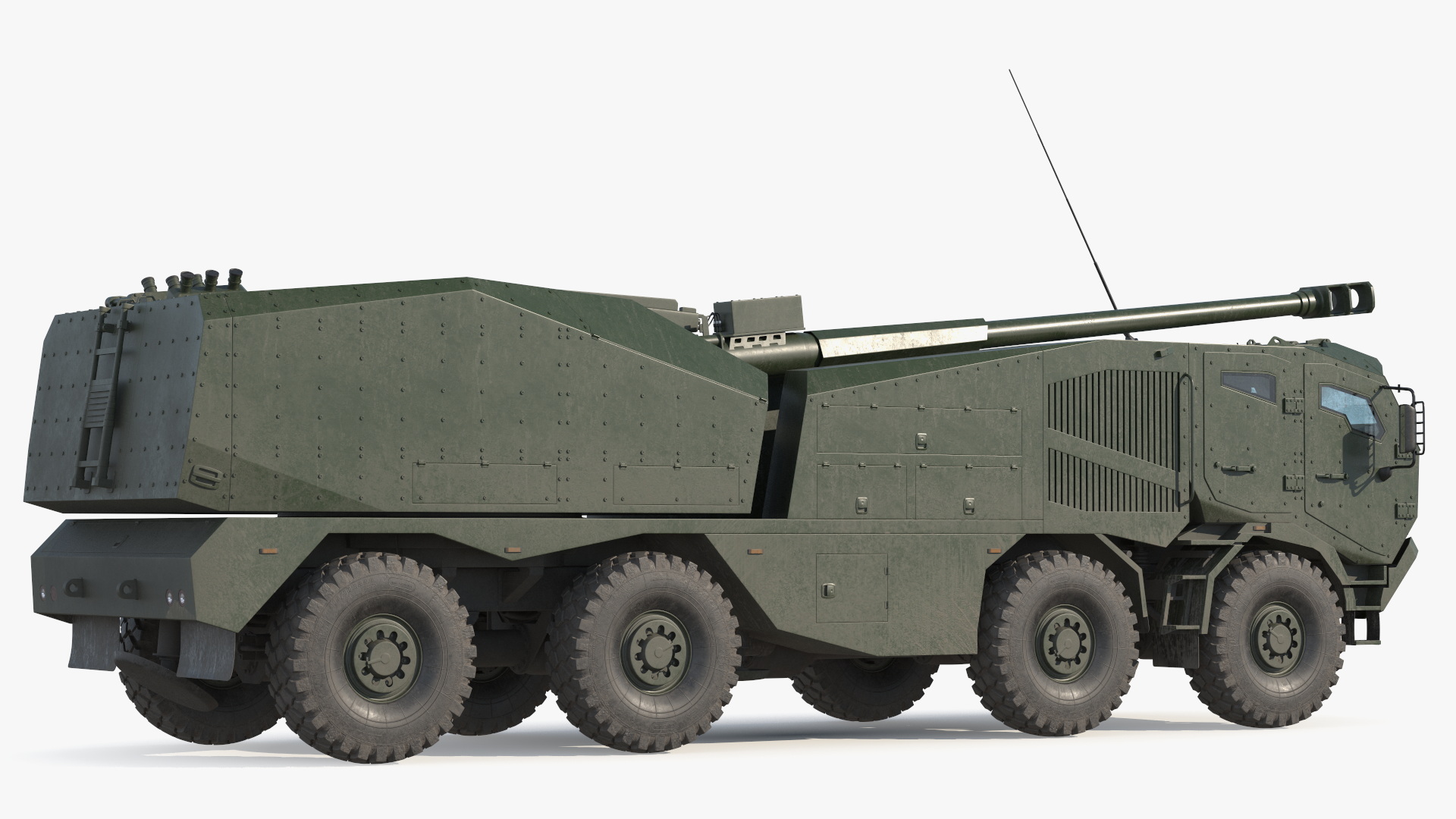 3D Morana Green Dirty Military Howitzer