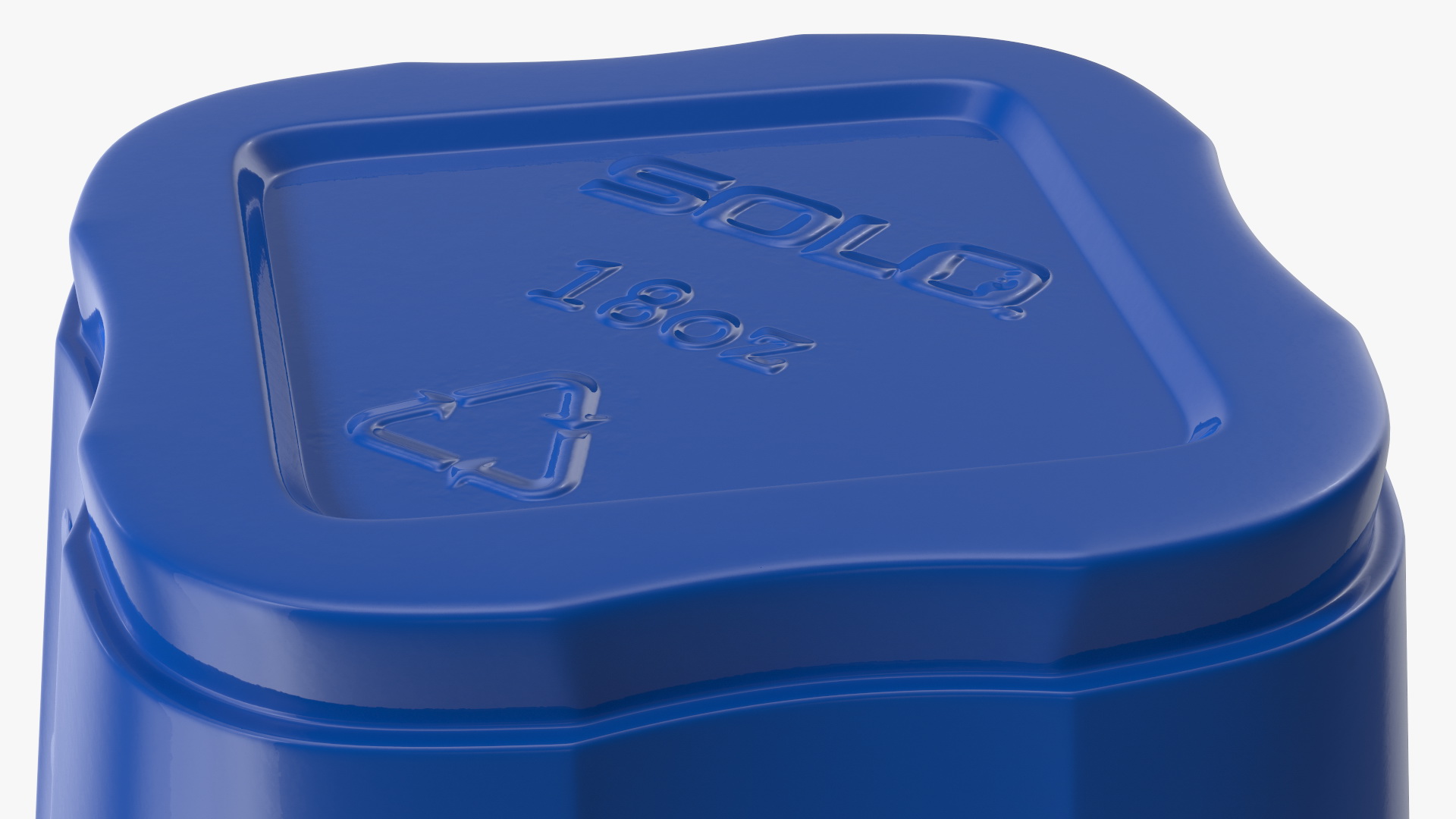 Solo Squared Plastic Cup Blue 3D model