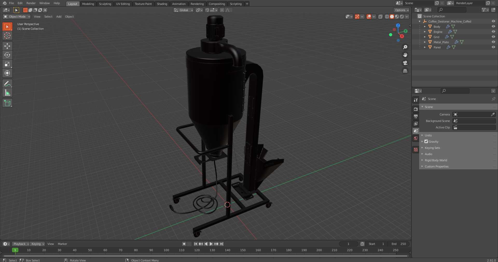 3D model Coffee Destoner Machine Coffed