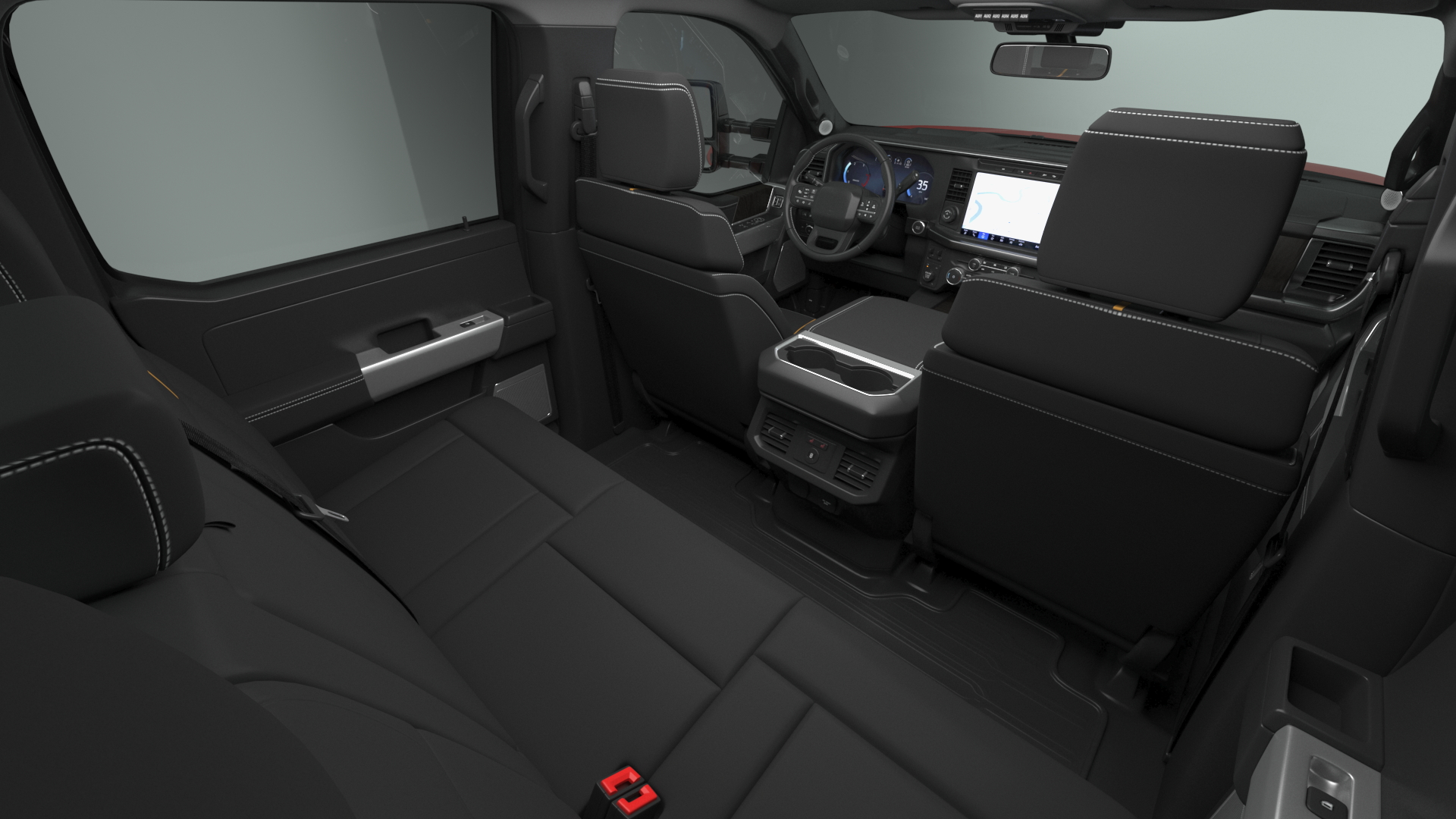 Red Heavy Duty Pickup Truck 3D