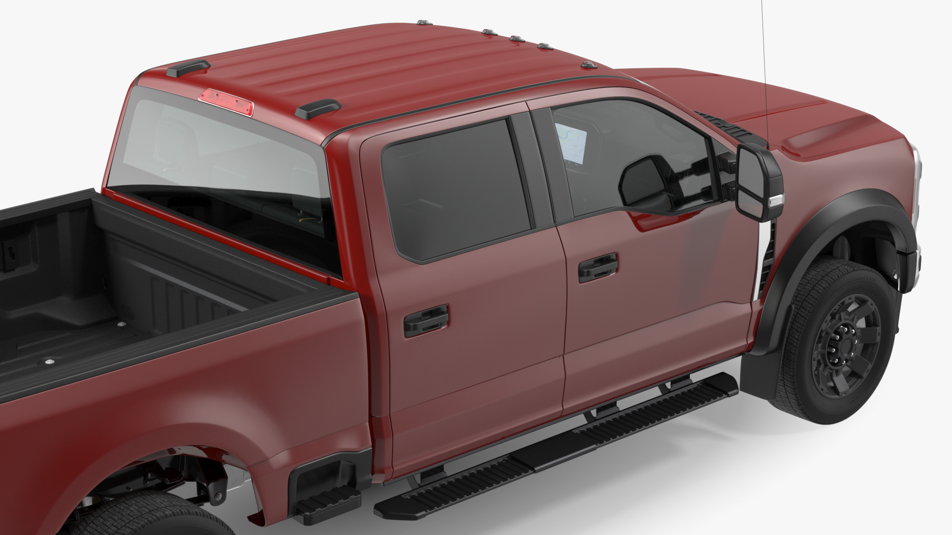 Red Heavy Duty Pickup Truck 3D