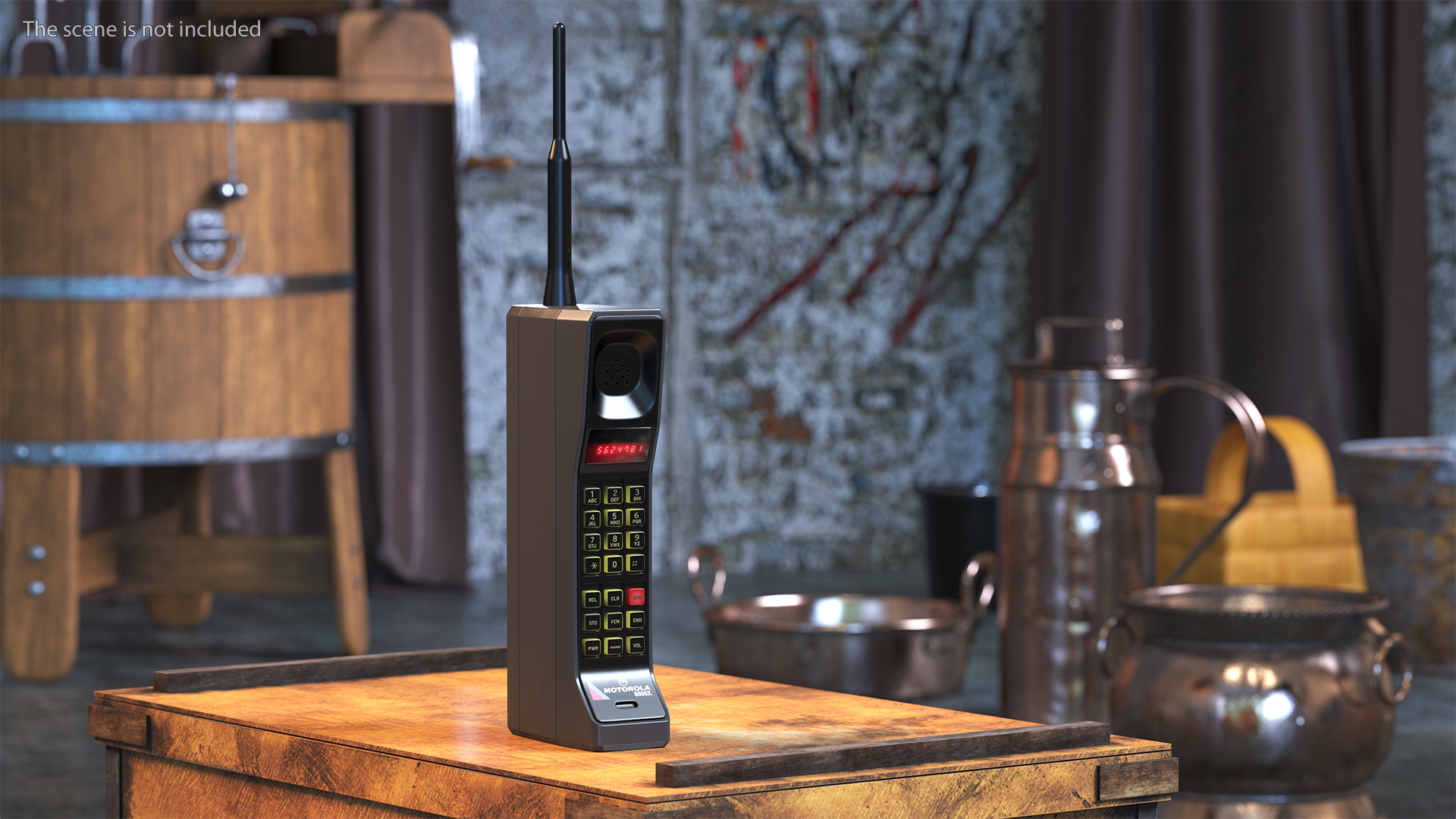 3D Motorola DynaTAC 8500X Vintage Mobile Phone model