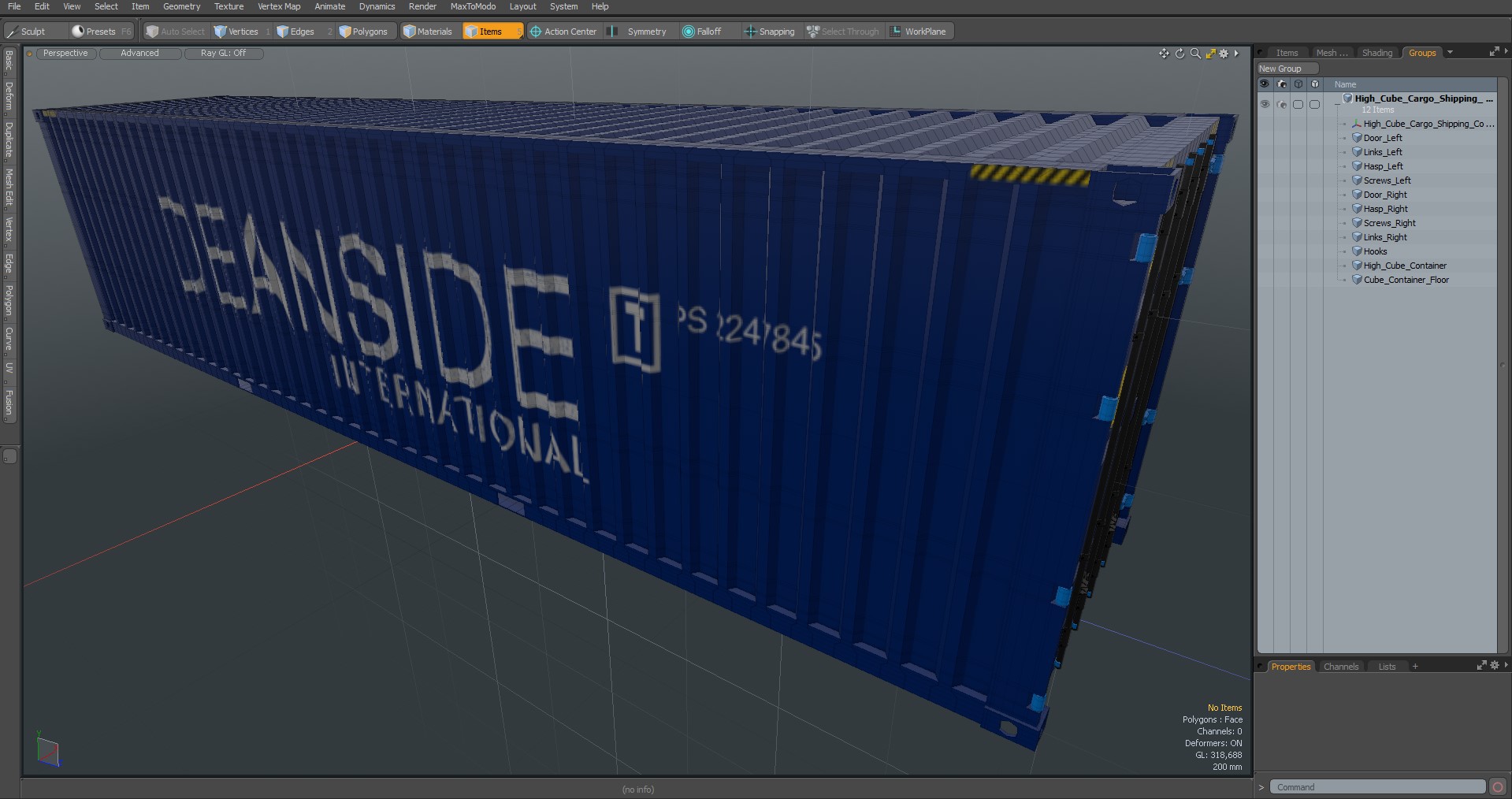 High Cube Cargo Shipping Container 40FT 3D model