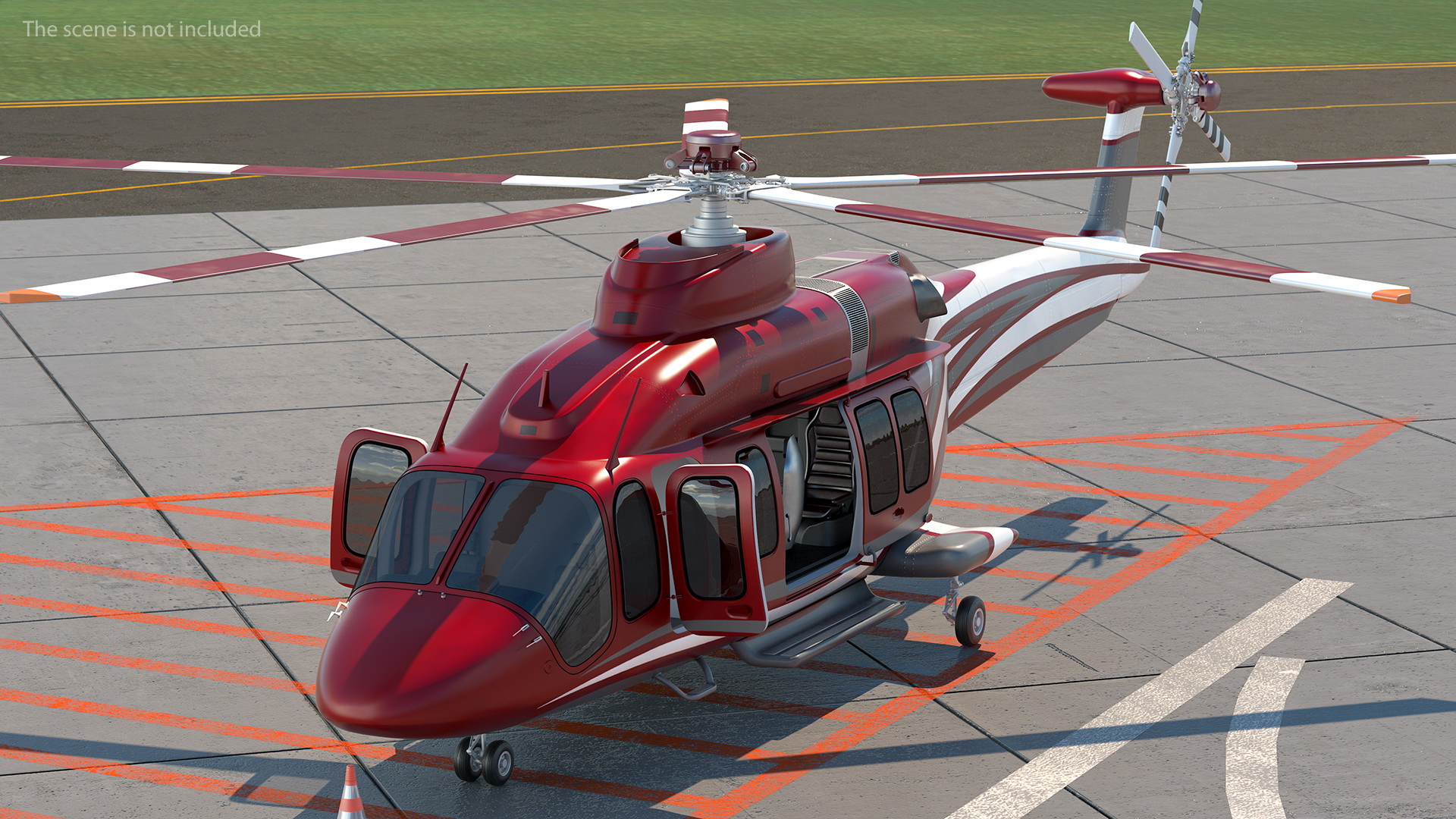 3D Bell 525 Relentless Corporate Rigged