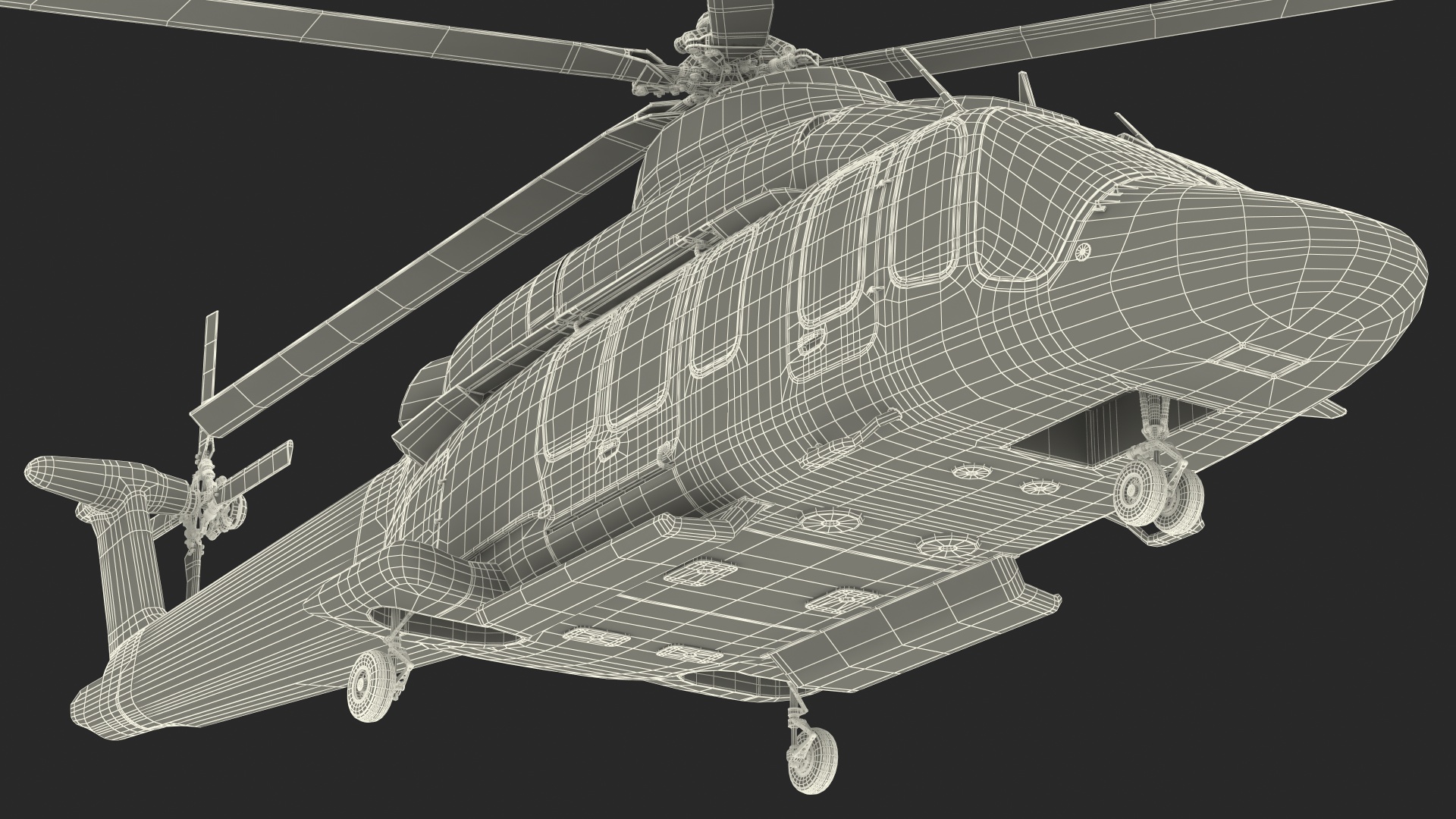 3D Bell 525 Relentless Corporate Rigged