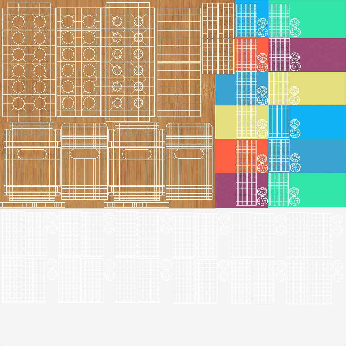 3D model Set of Test Tubes in Rack