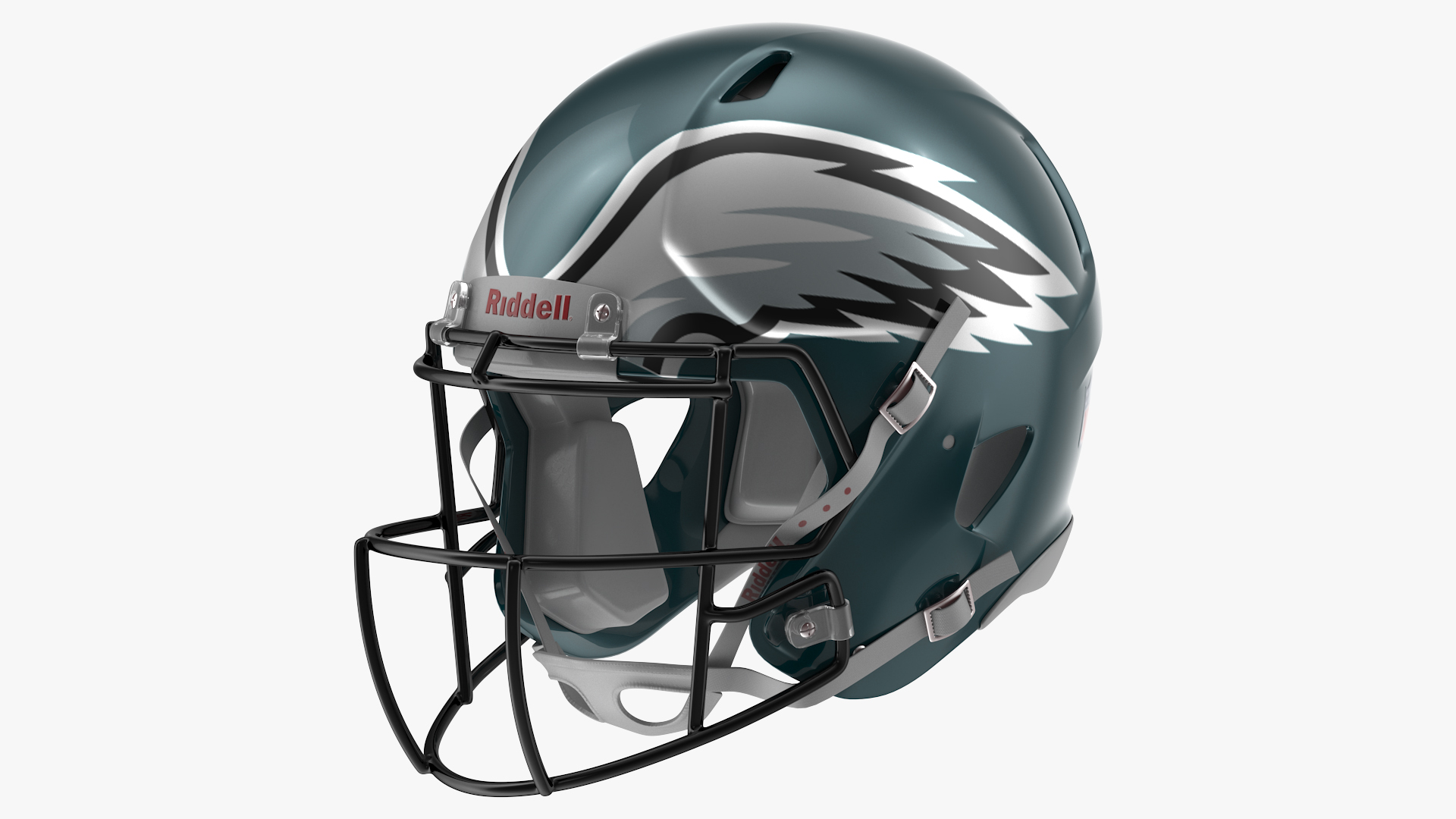 3D Philadelphia Eagles American Football Player Crouching Fur model