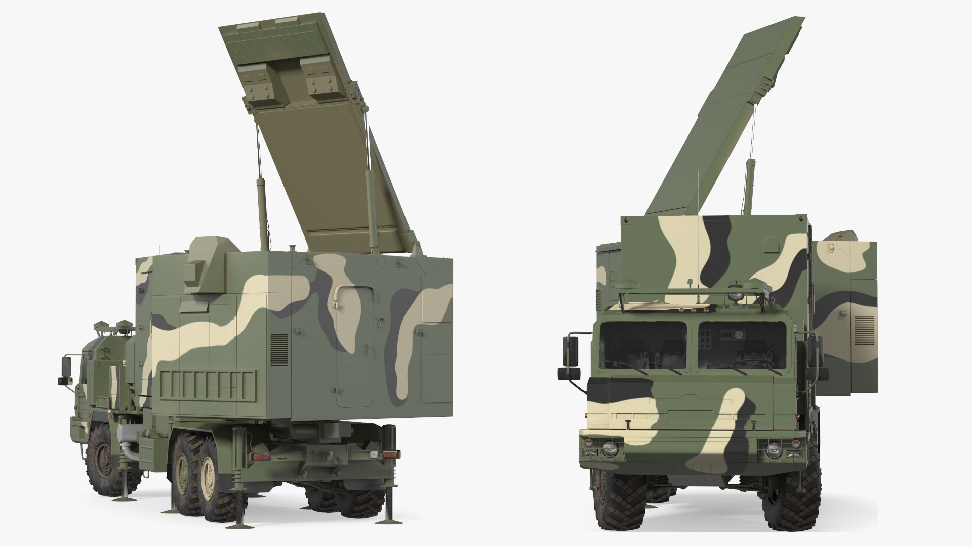 Camouflage Mobile Tracking Radar Vityaz 50R6 3D model